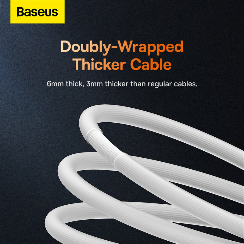 Baseus CoolPlay Series Fast Charging USB-A to iPhone Cable 2.4A 2m White