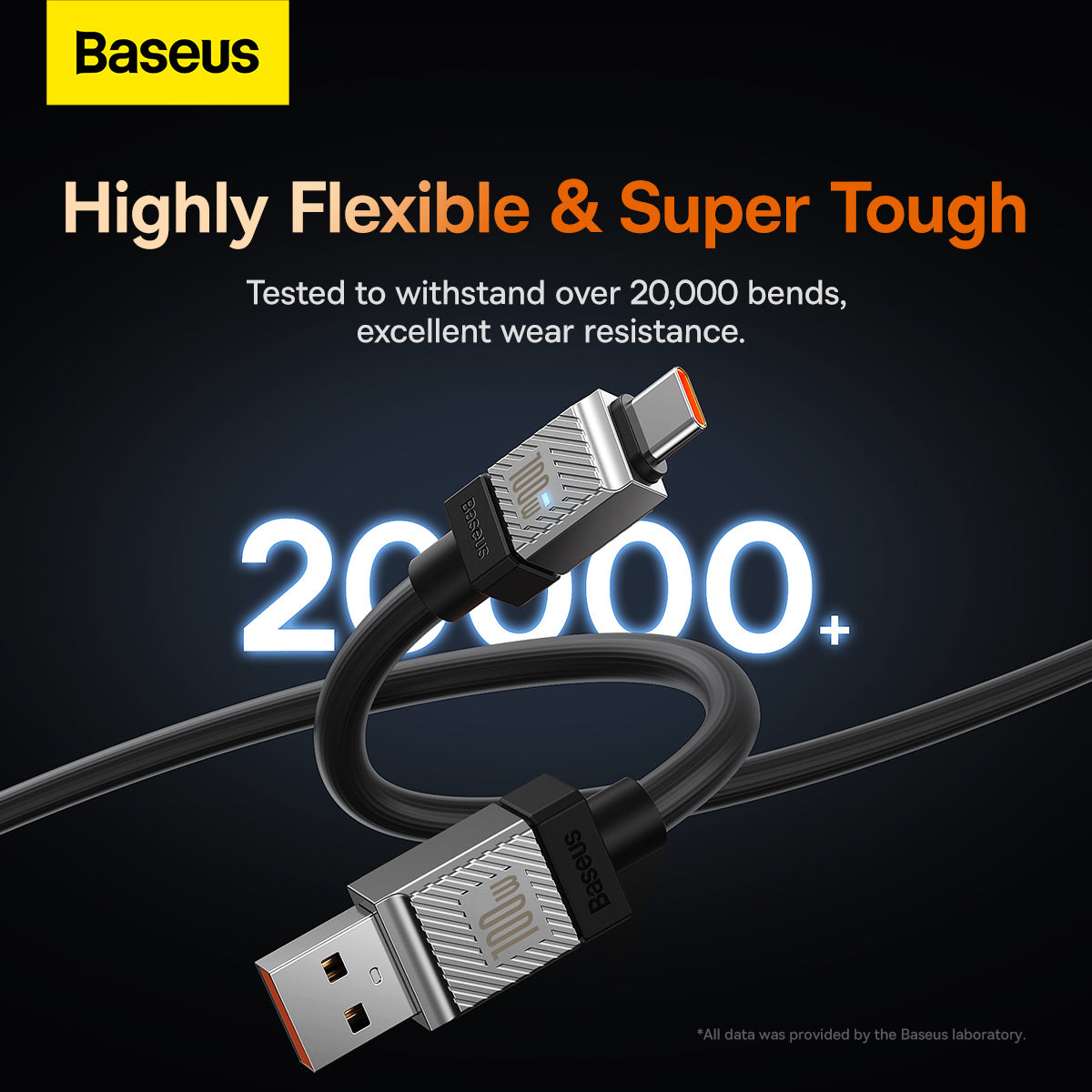 Baseus CoolPlay Series Fast Charging USB Type-A to Type-C Cable 100W 1m Black