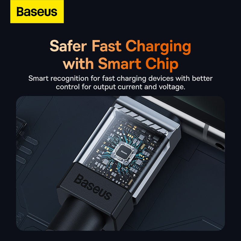 Baseus CoolPlay Series Fast Charging USB Type-A to Type-C Cable 100W 1m Black
