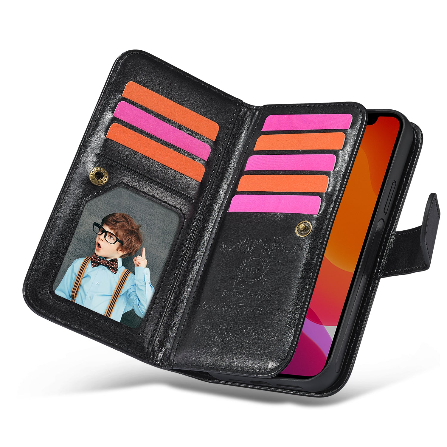 iPhone 13 Mini Case Double Wallet (Black)