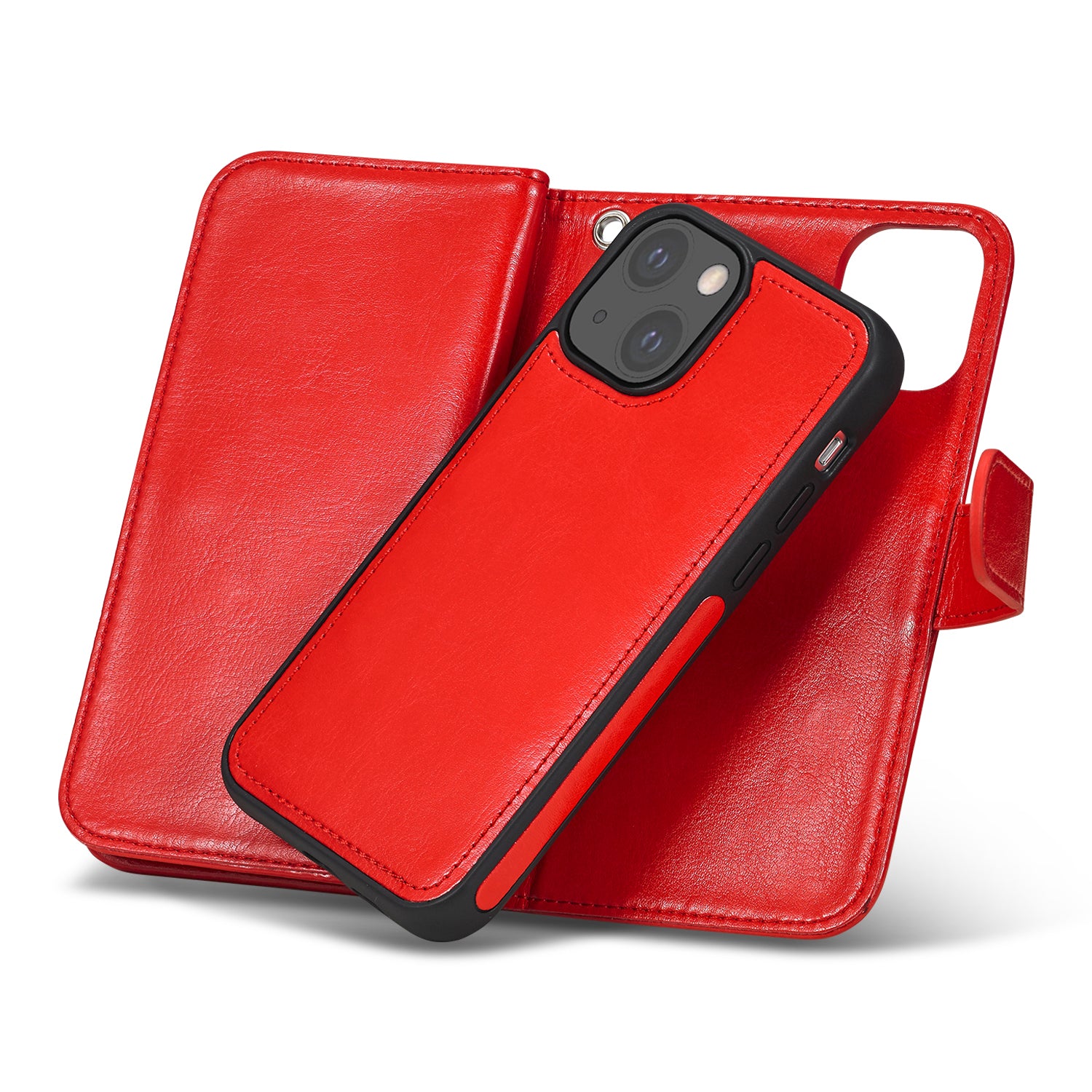 iPhone 13 Mini Case Double Wallet (Red)