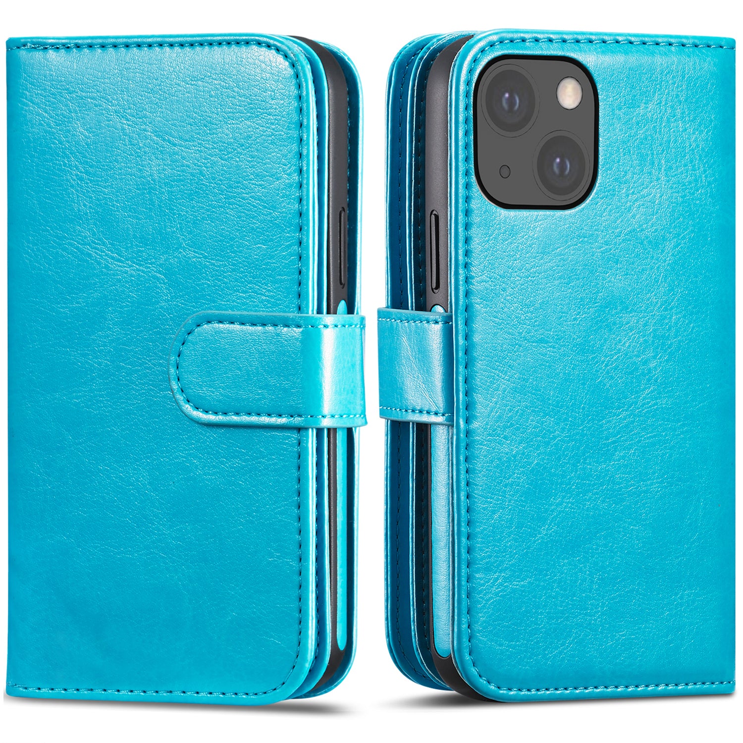 iPhone 13 Mini Case Double Wallet (Blue)