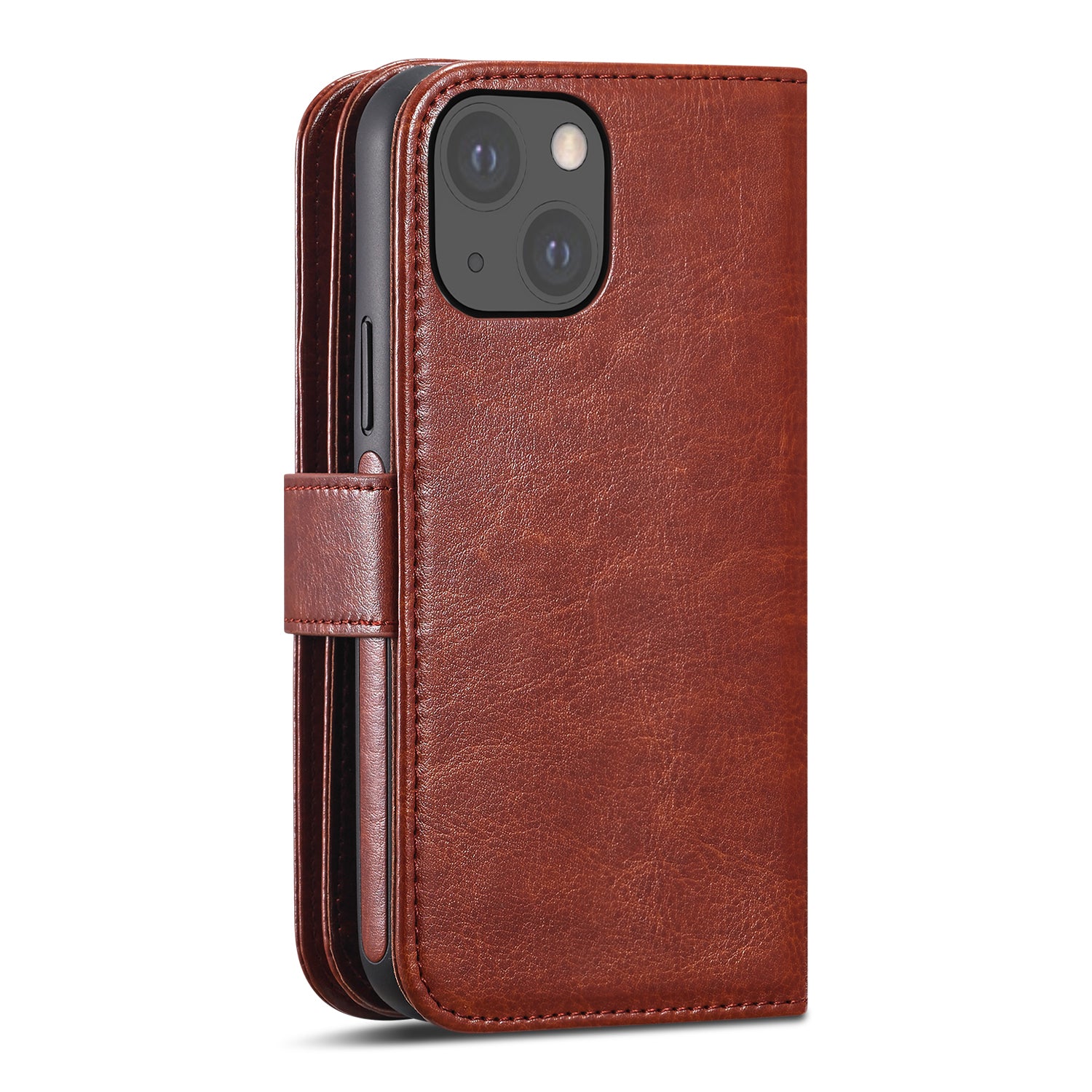 iPhone 13 Mini Case Double Wallet (Brown)