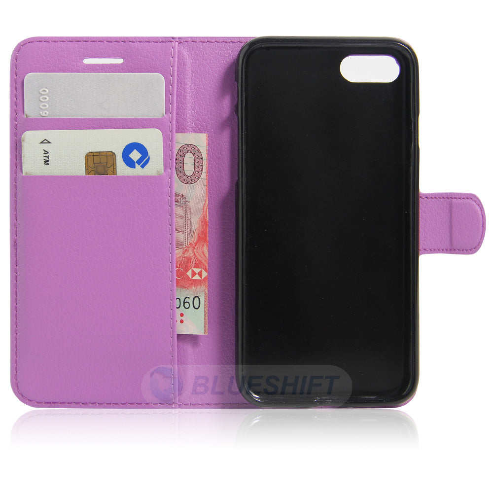 iPhone SE Case (3rd Gen) PU Wallet (Purple)