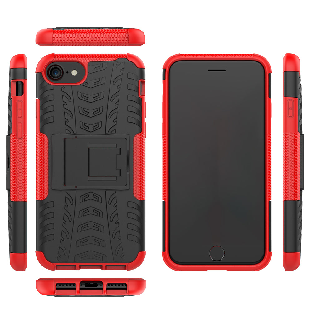 iPhone SE Case (3rd Gen) Heavy Duty (Red)