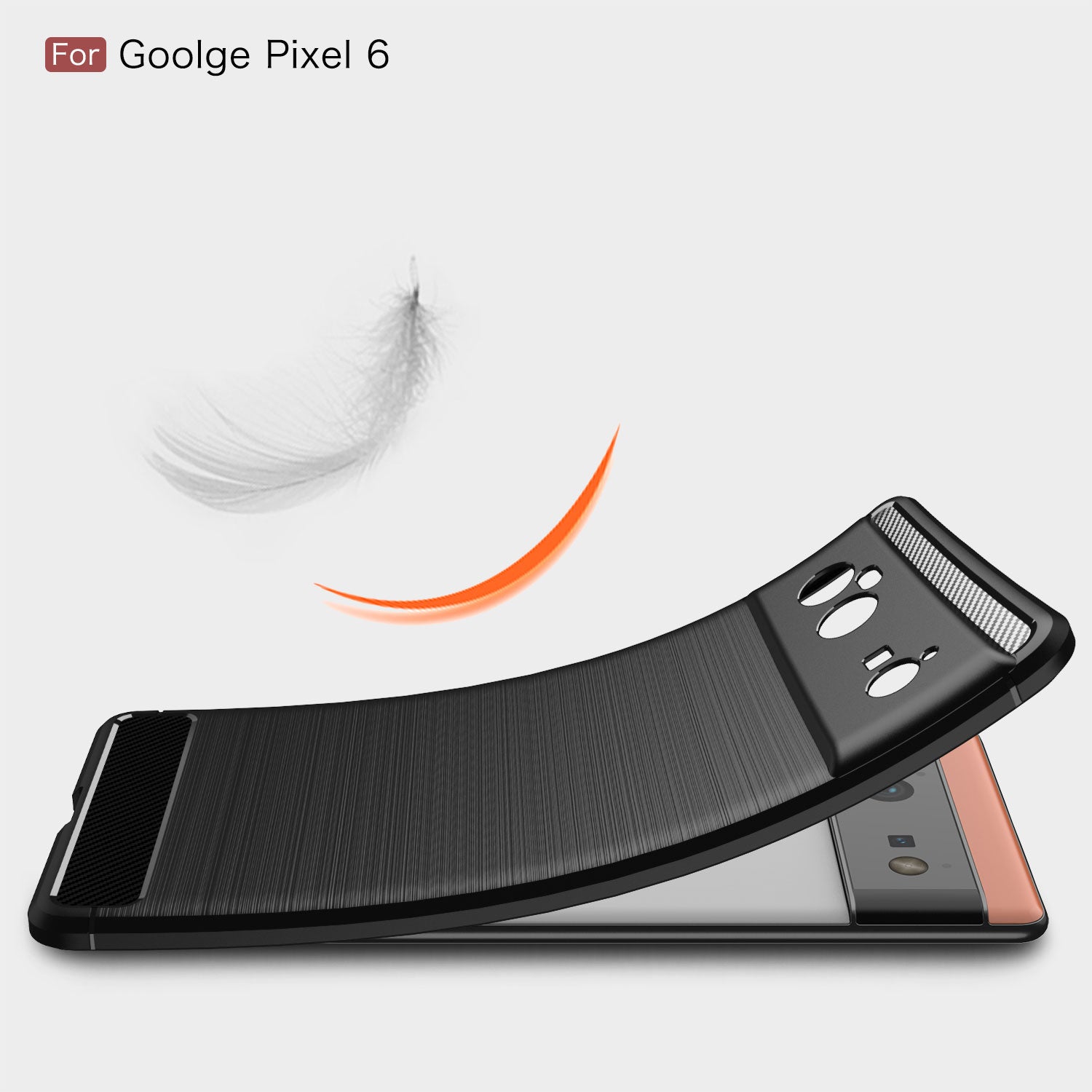 Google Pixel 6 5G Carbon Fibre TPU Case Slim Shockproof Cover Navy