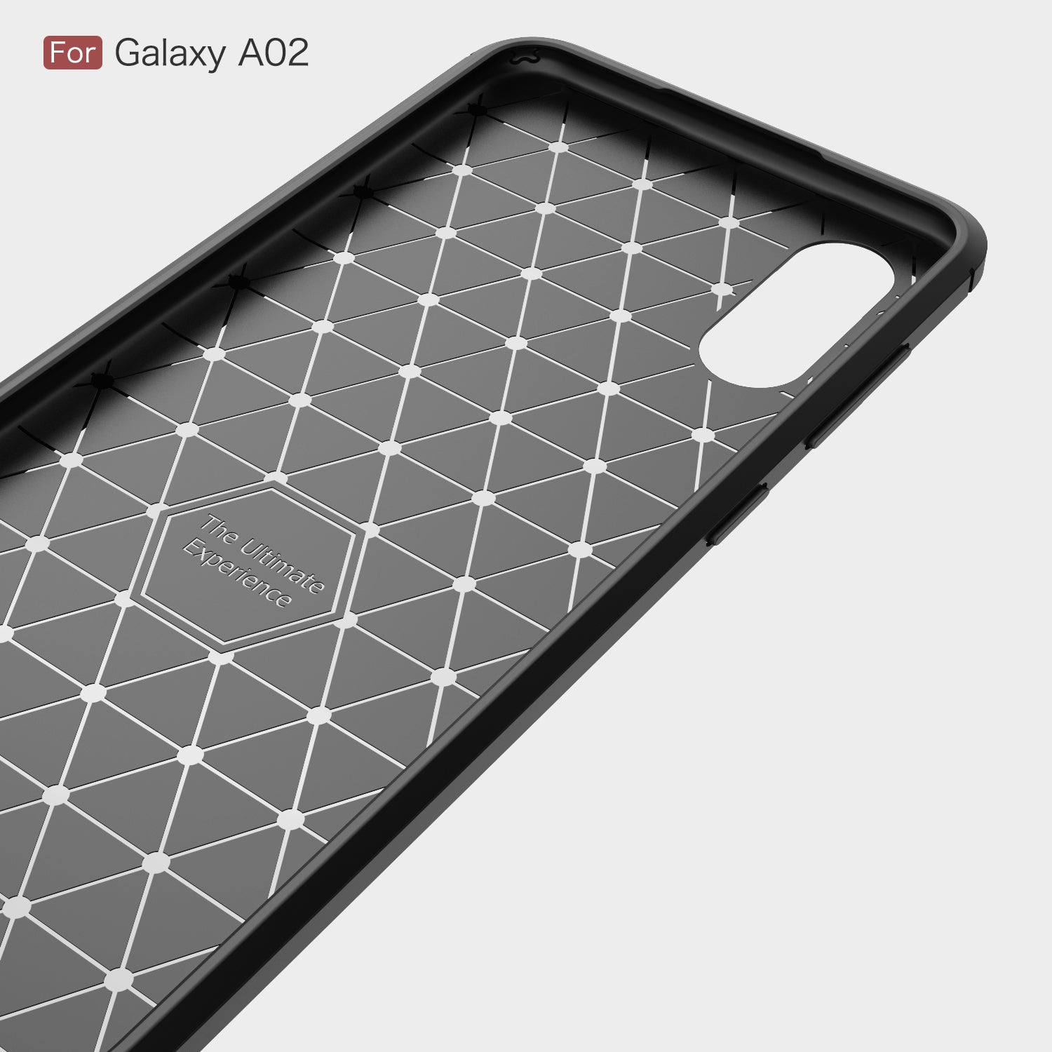 Samsung A02 Carbon Fibre TPU Case Slim Shockproof Cover Red