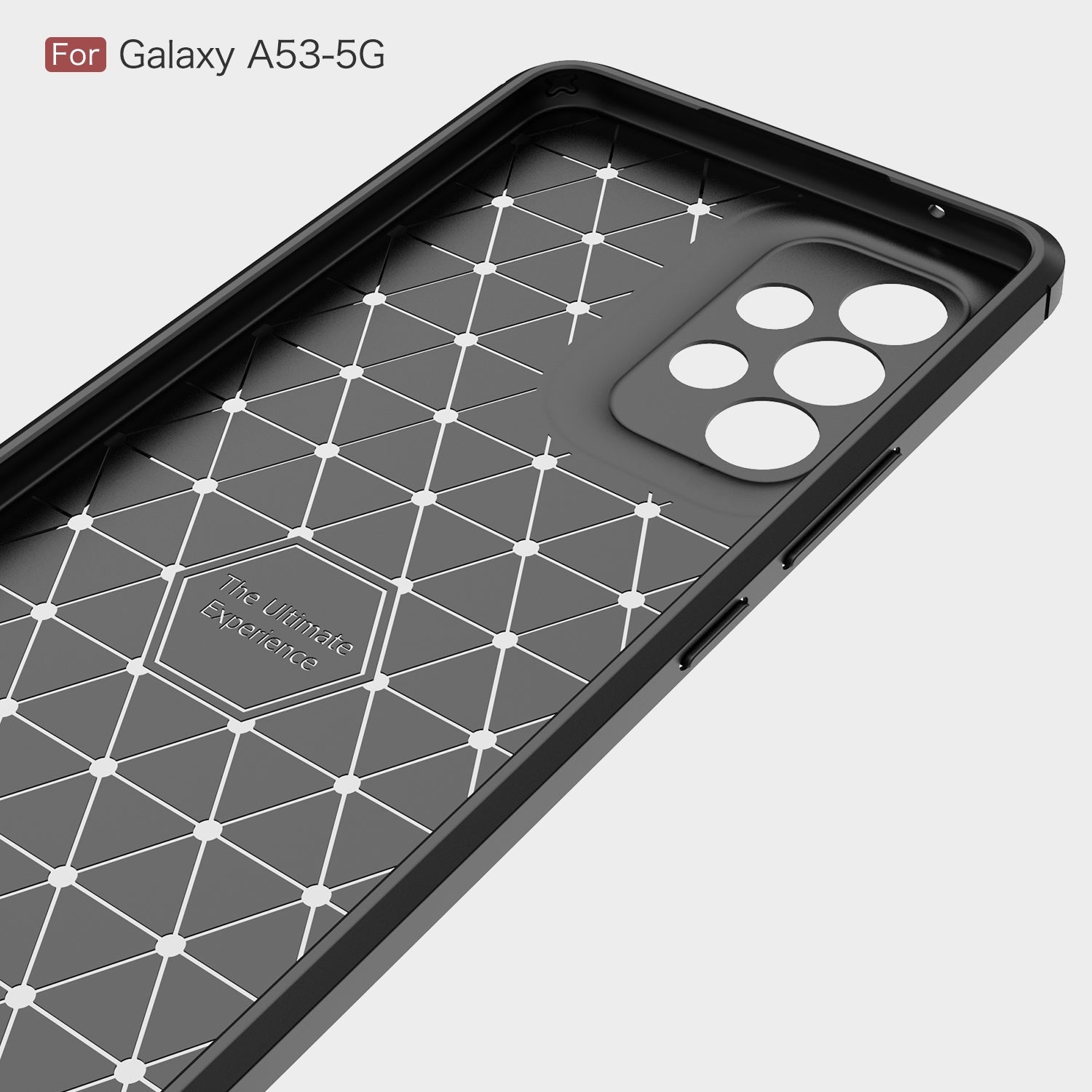 Samsung A53 5G Carbon Fibre TPU Case Slim Shockproof Cover Navy