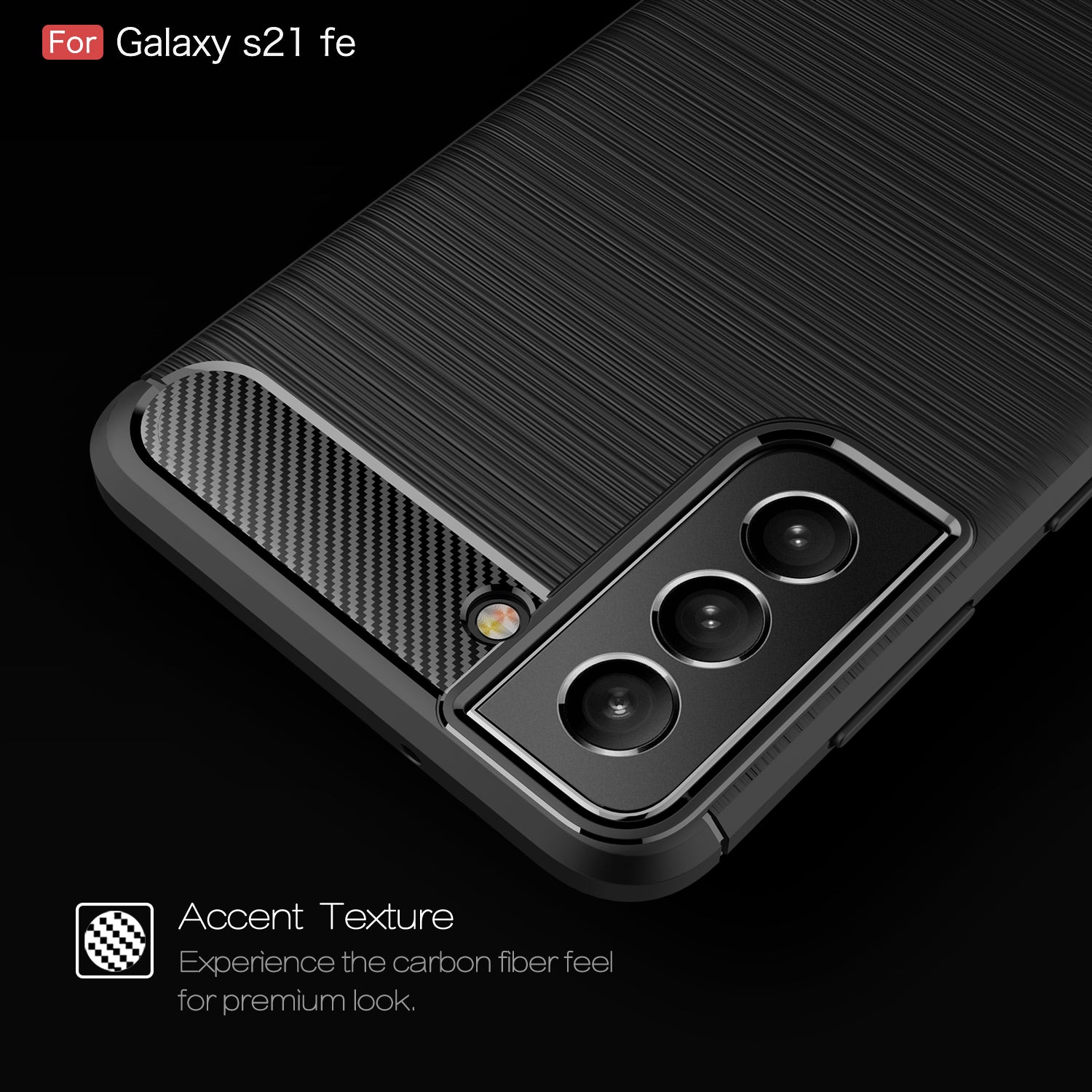 Samsung S21FE 5G Carbon Fibre TPU Case Slim Shockproof Cover Navy