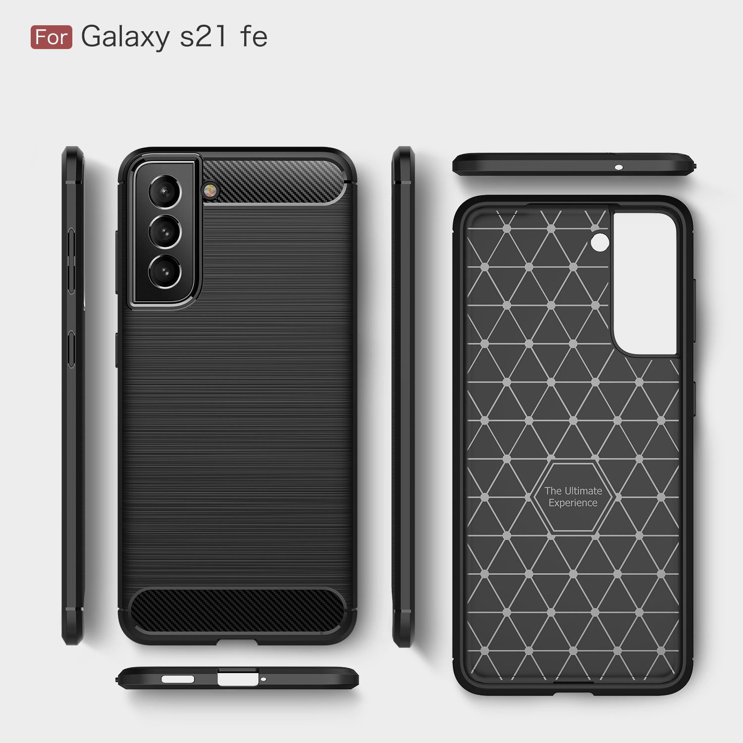 Samsung S21FE 5G Carbon Fibre TPU Case Slim Shockproof Cover Navy