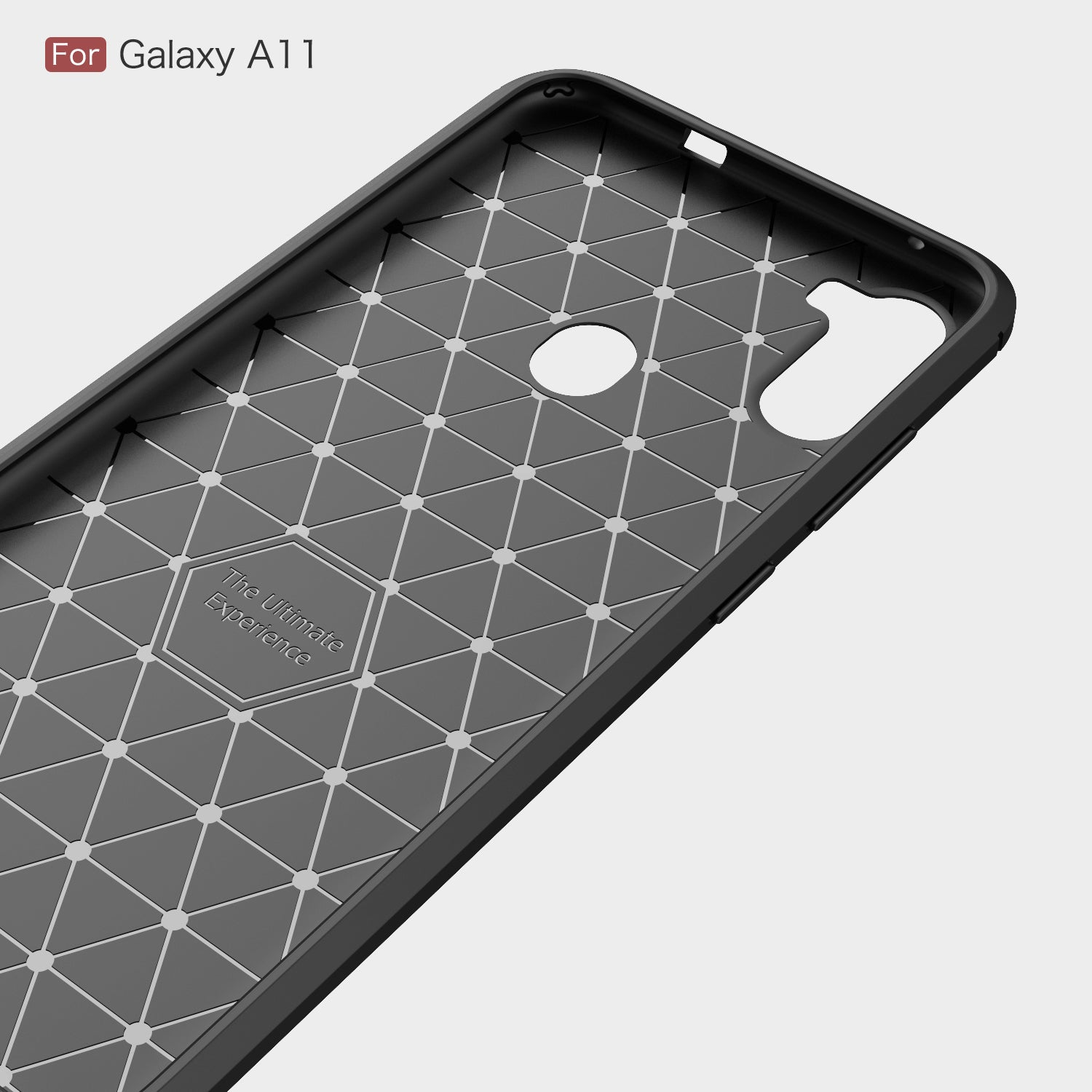 Samsung A11 Carbon Fibre TPU Case Slim Shockproof Cover Navy