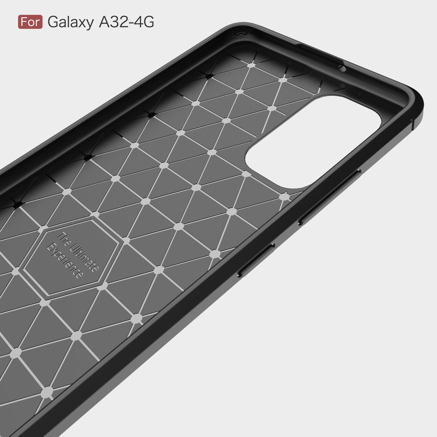 Samsung A32-4G Carbon Fibre TPU Case Slim Shockproof Cover Black