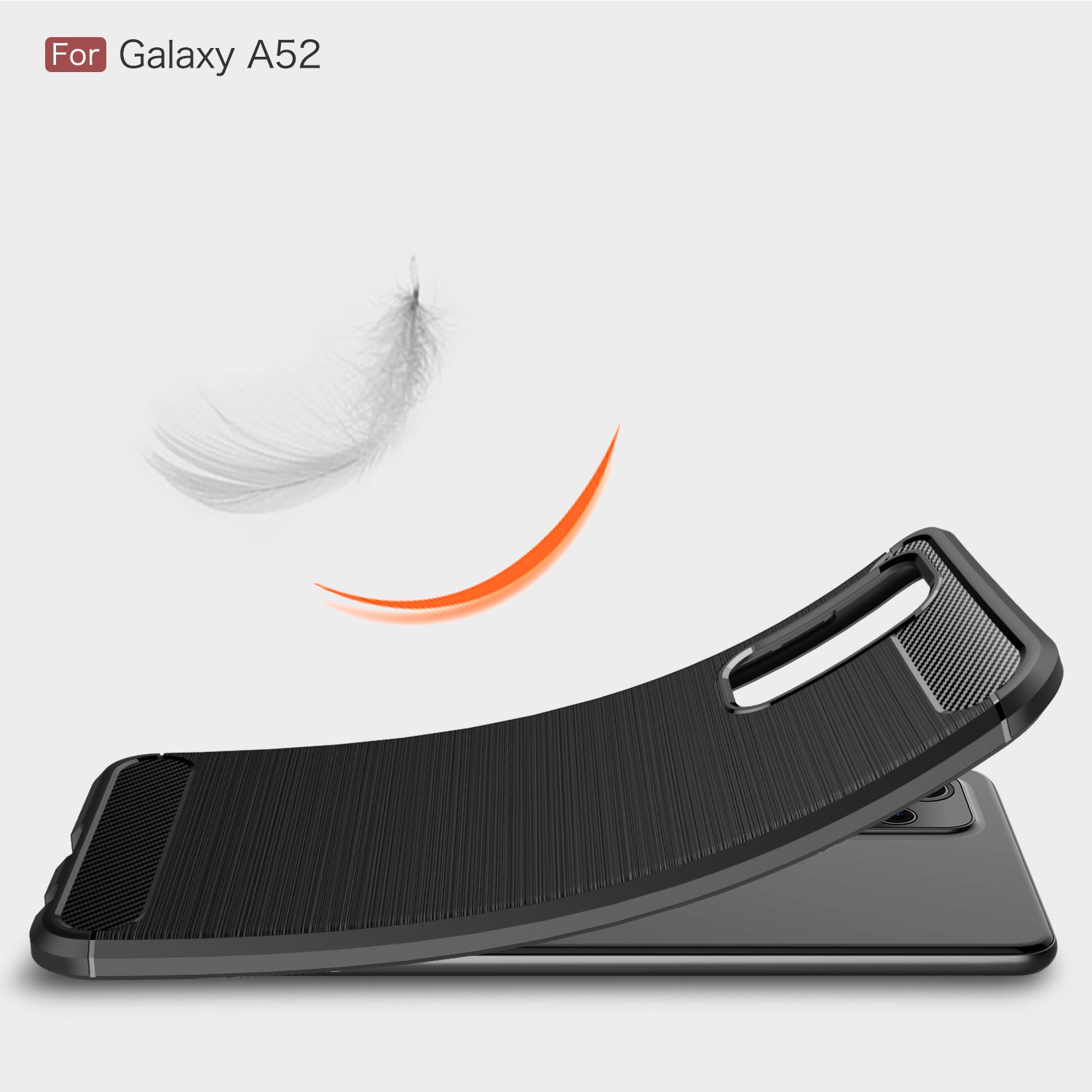 Samsung A52s 5G Carbon Fibre TPU Case Slim Shockproof Cover Navy