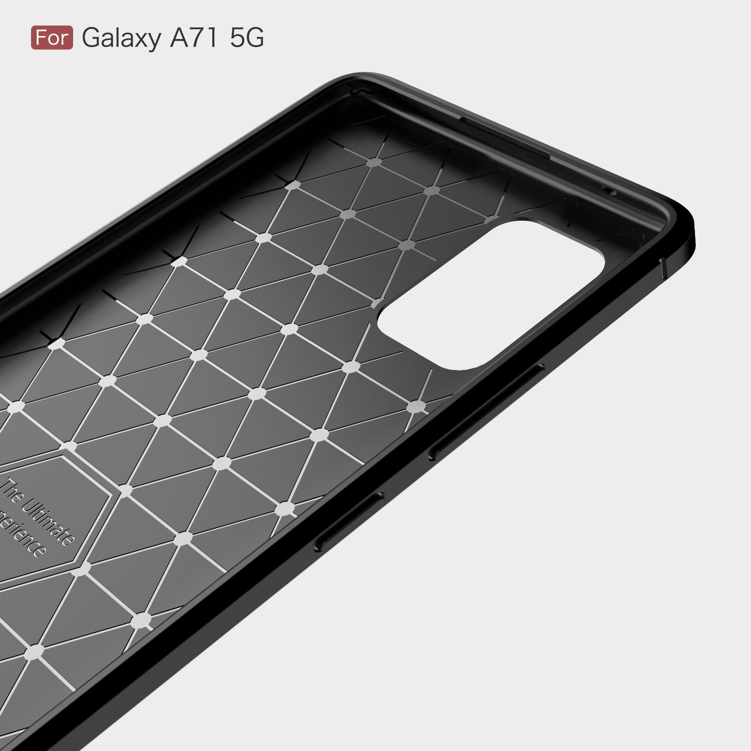 Samsung A71-5G Carbon Fibre TPU Case Slim Shockproof Cover Red
