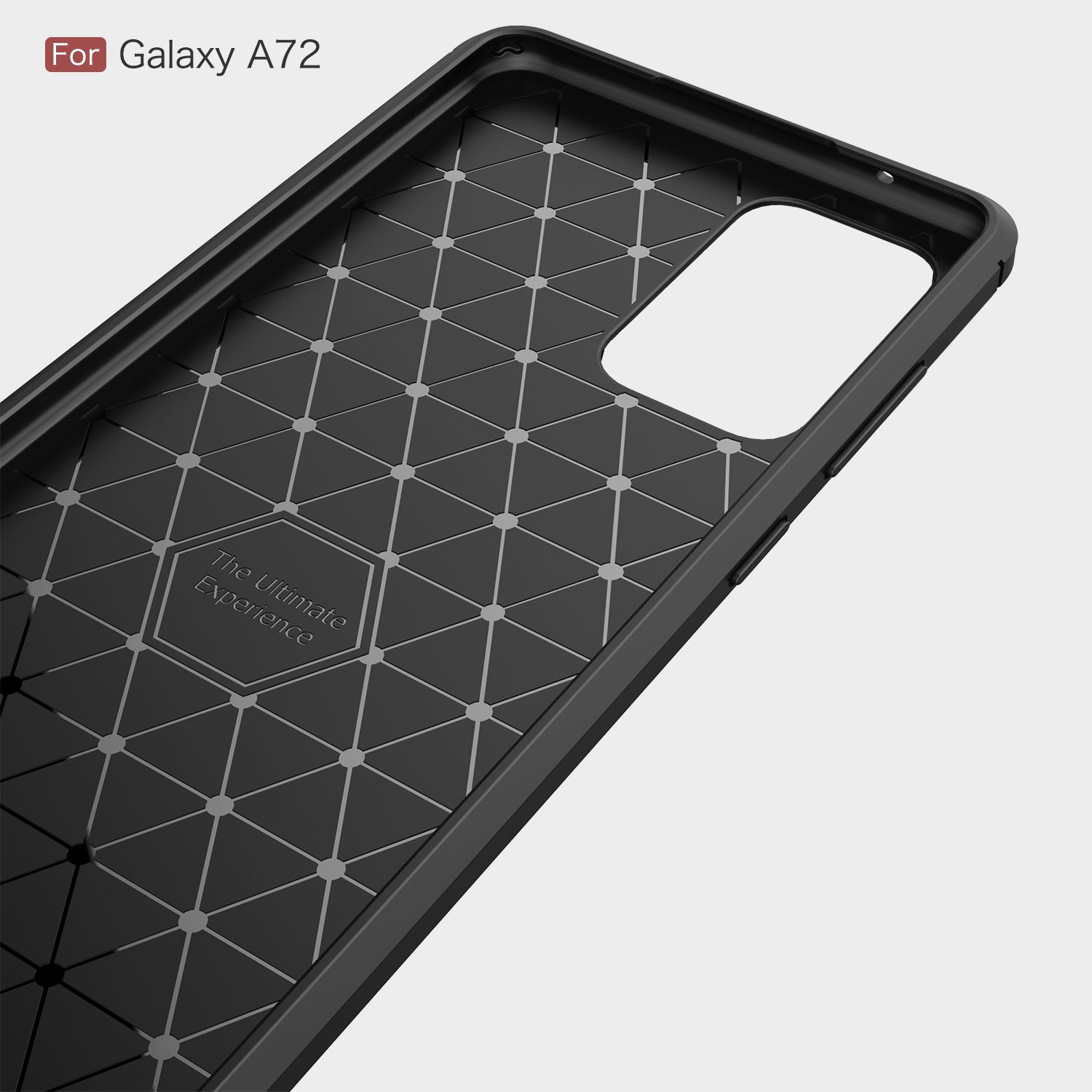 Samsung A72 Carbon Fibre TPU Case Slim Shockproof Cover Red