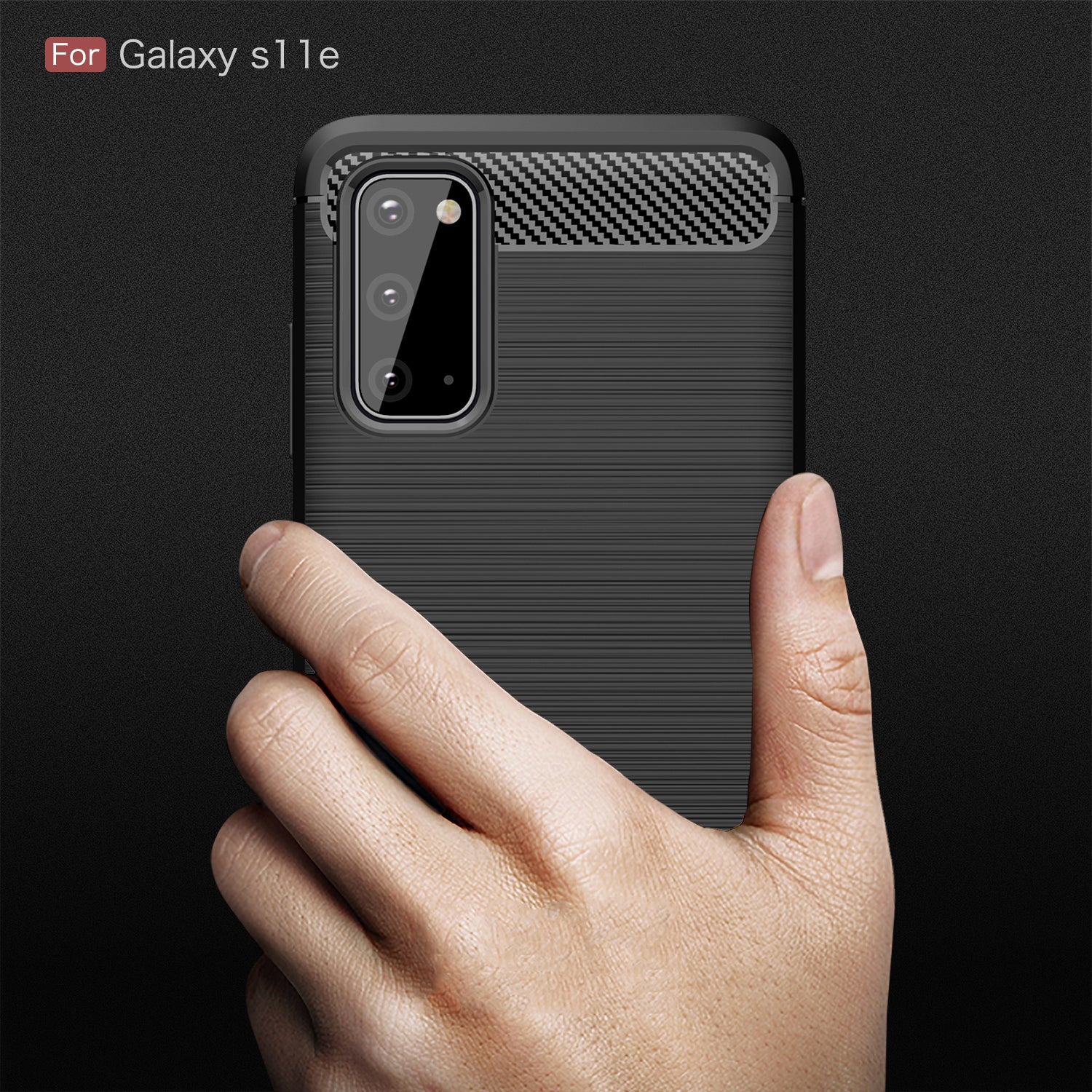 Samsung S20{S11E} Carbon Fibre TPU Case Slim Shockproof Cover Navy