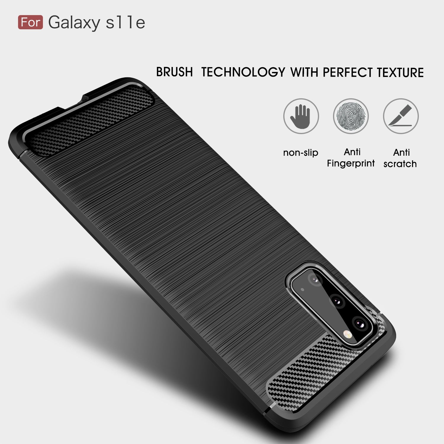 Samsung S20{S11E} Carbon Fibre TPU Case Slim Shockproof Cover Navy