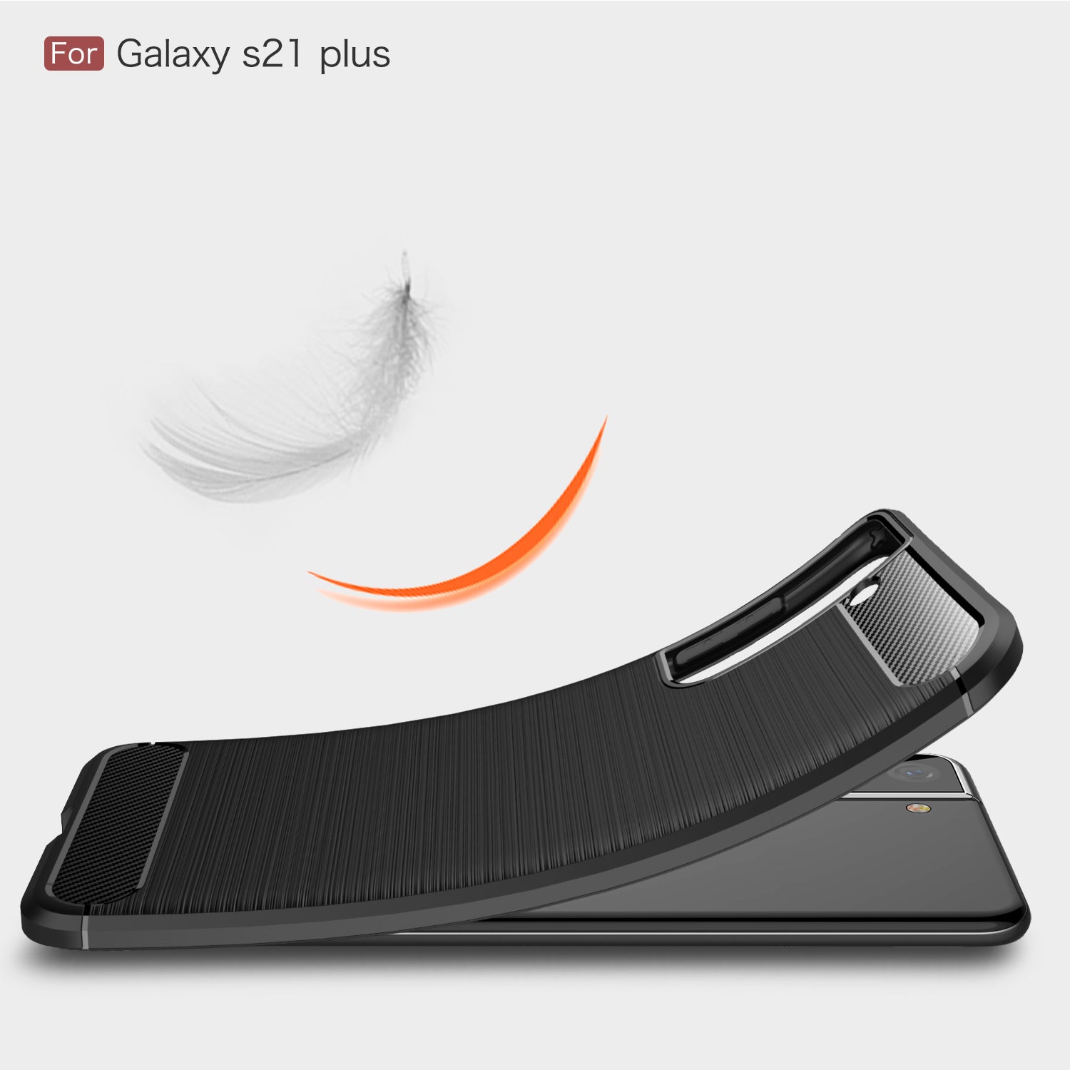 Samsung S21Plus Carbon Fibre TPU Case Slim Shockproof Cover Navy