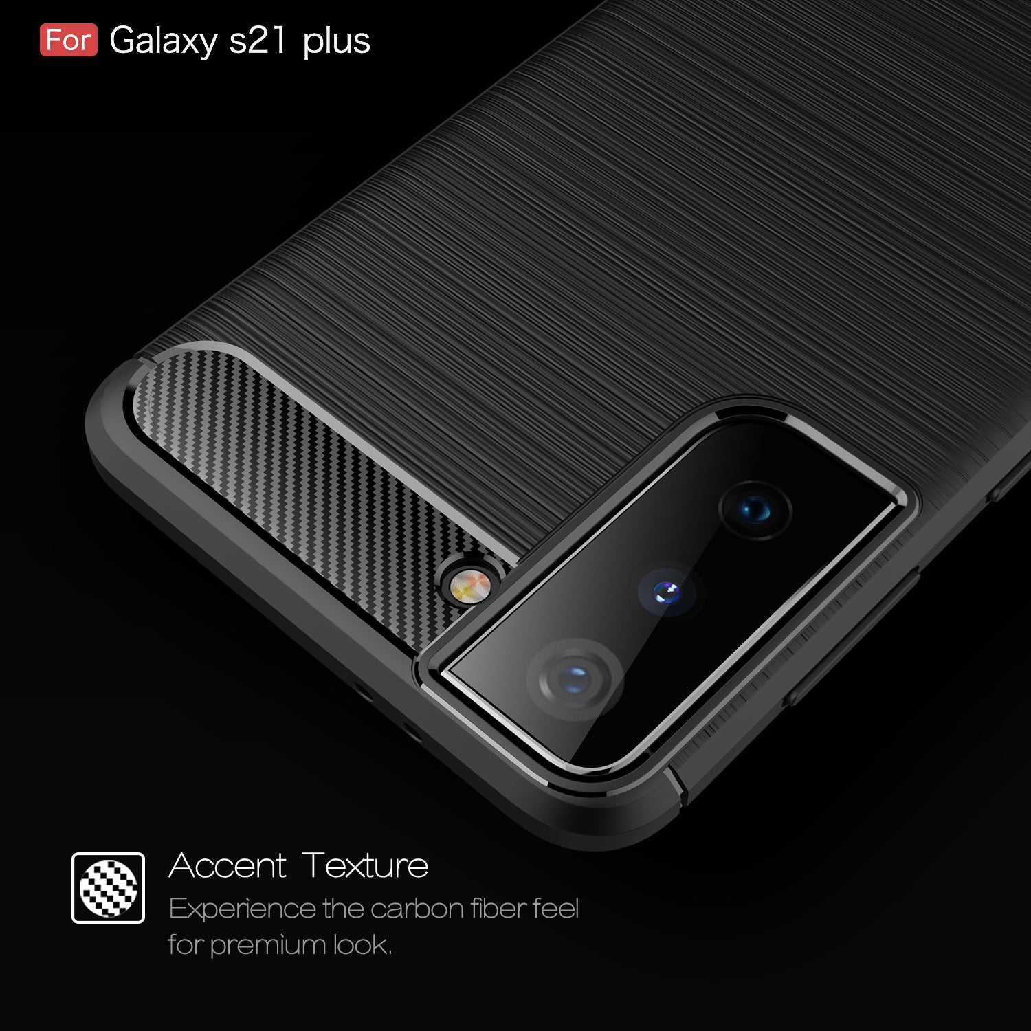 Samsung S21Plus Carbon Fibre TPU Case Slim Shockproof Cover Navy