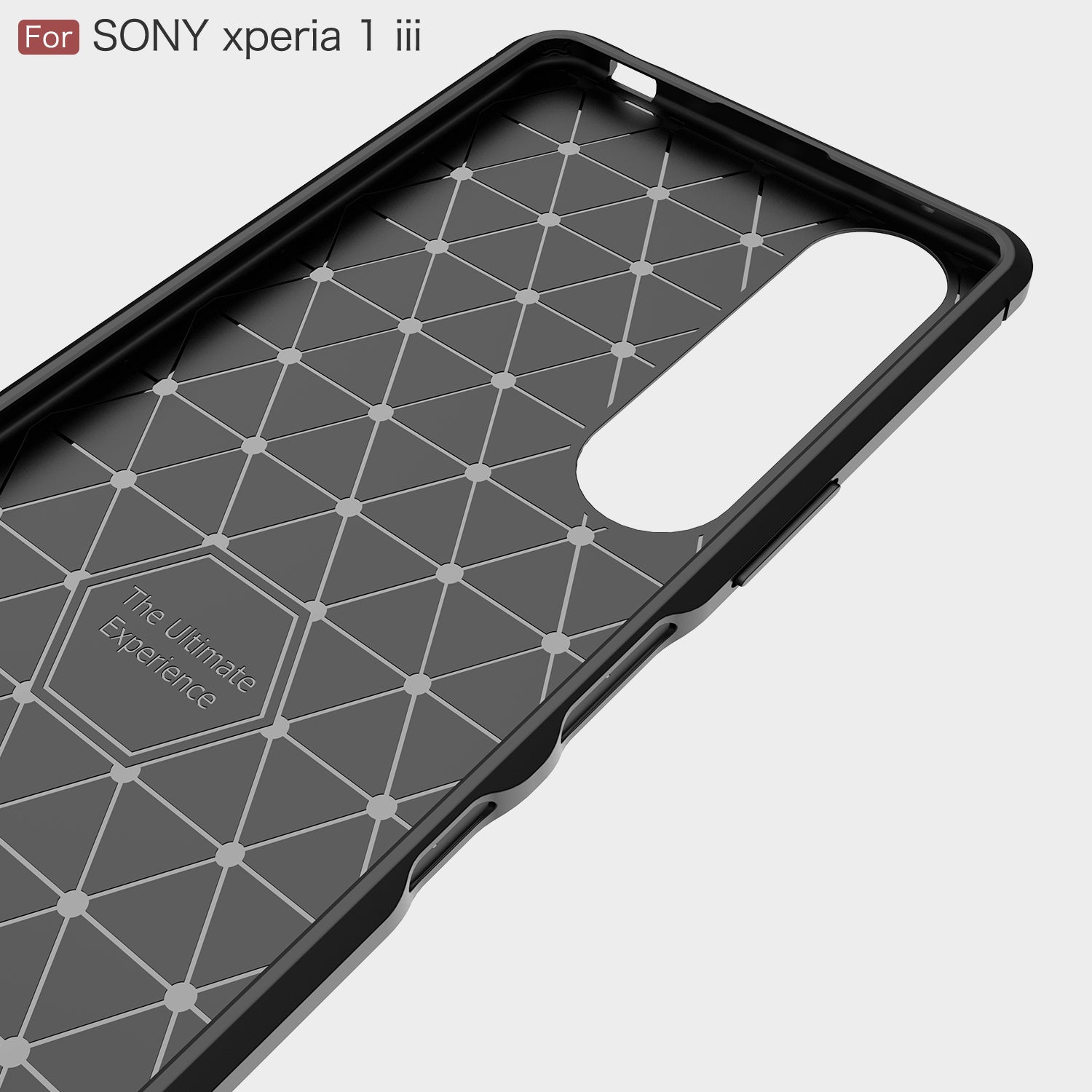 Sony Xperia 1 III Carbon Fibre TPU Case Slim Shockproof Cover Red