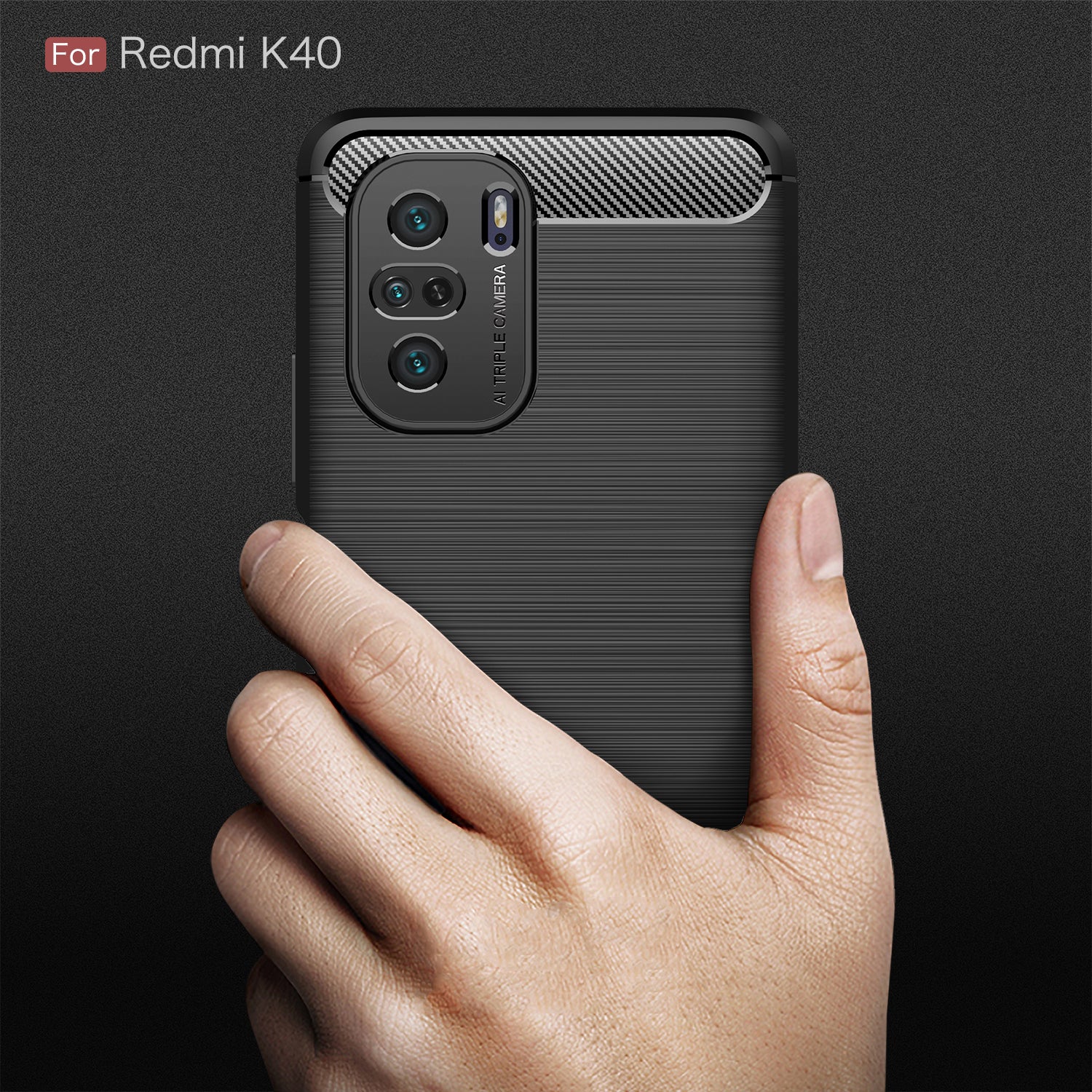 Xiaomi Mi 11i/K40 Carbon Fibre TPU Case Slim Shockproof Cover Navy