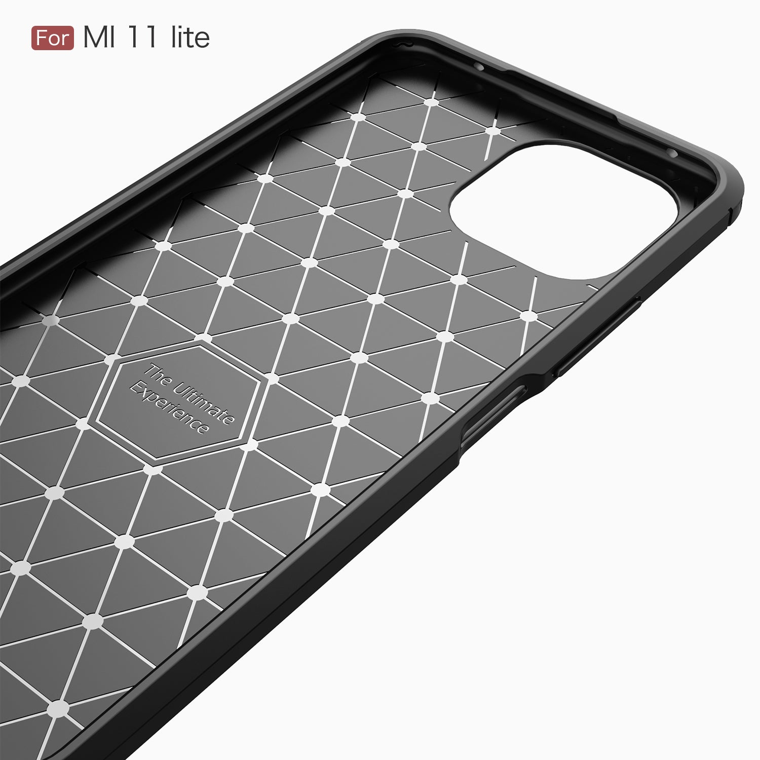 Xiaomi Mi 11 Lite 5G Carbon Fibre TPU Case Slim Shockproof Cover Black