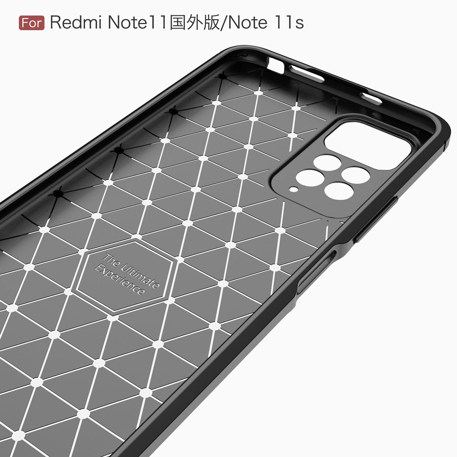 Xiaomi Redmi Note 11 (4G) Carbon Fibre TPU Case Slim Shockproof Cover Navy