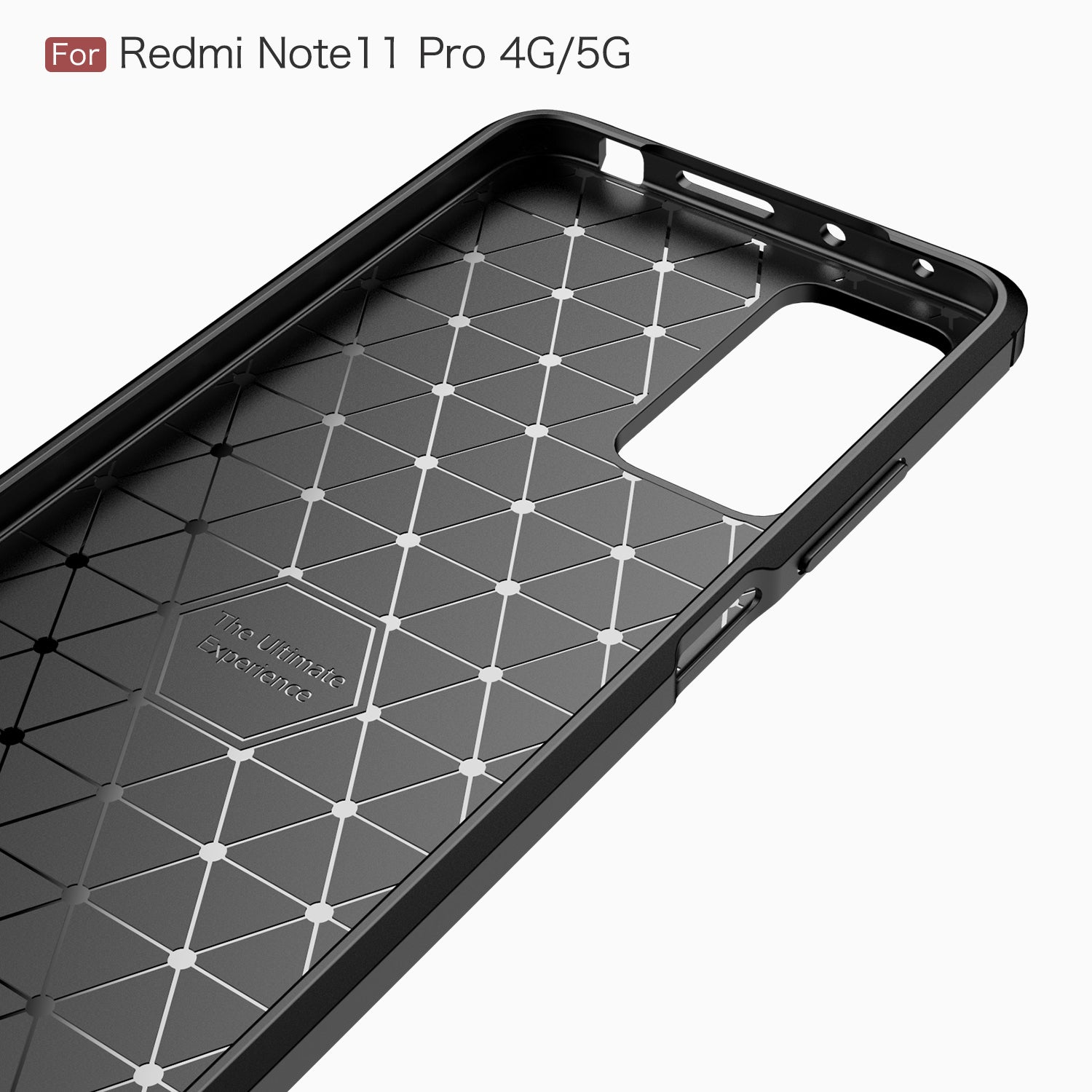 Xiaomi Redmi Note 11 Pro Carbon Fibre TPU Case Slim Shockproof Cover Black