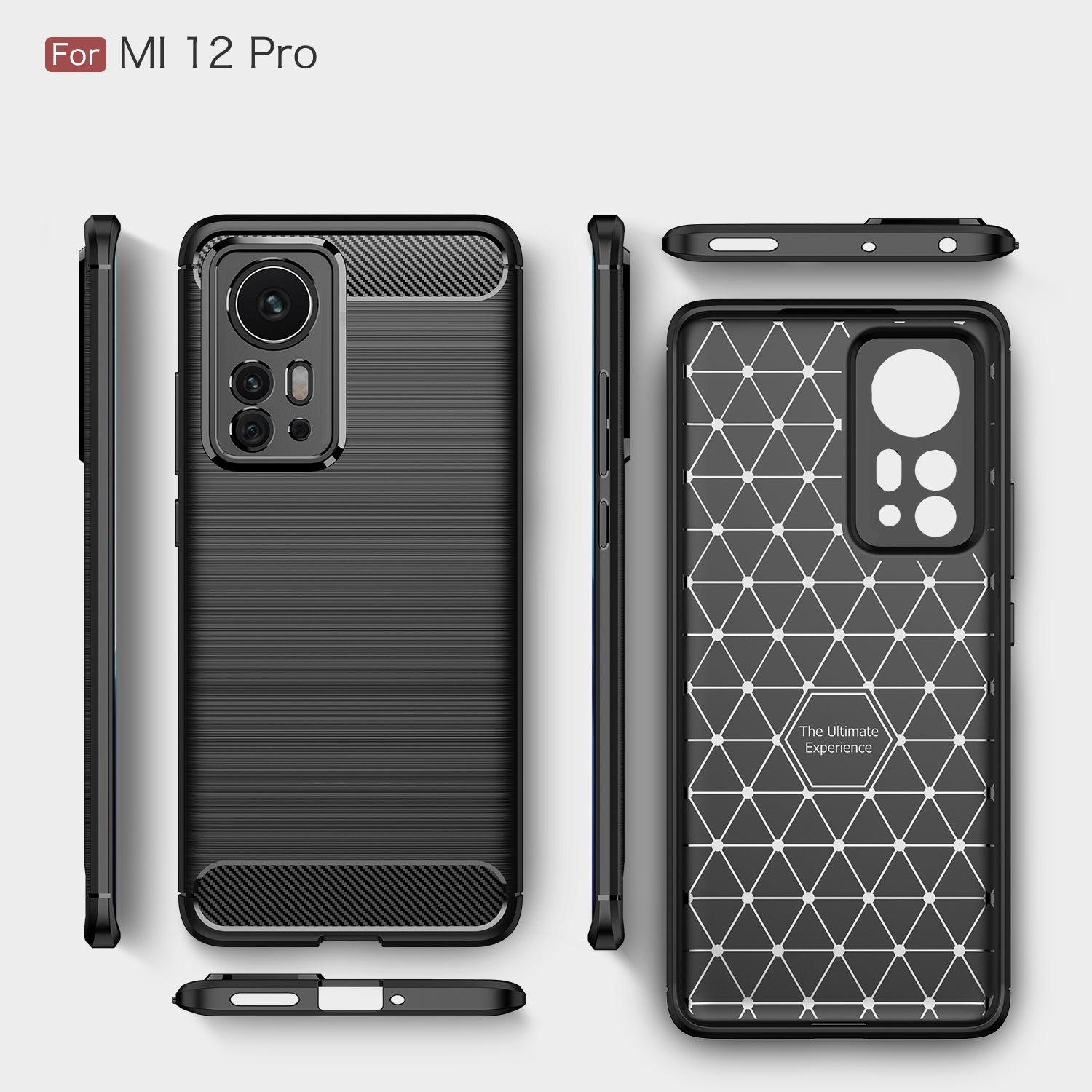 Xiaomi 12Pro Carbon Fibre TPU Case Slim Shockproof Cover Navy