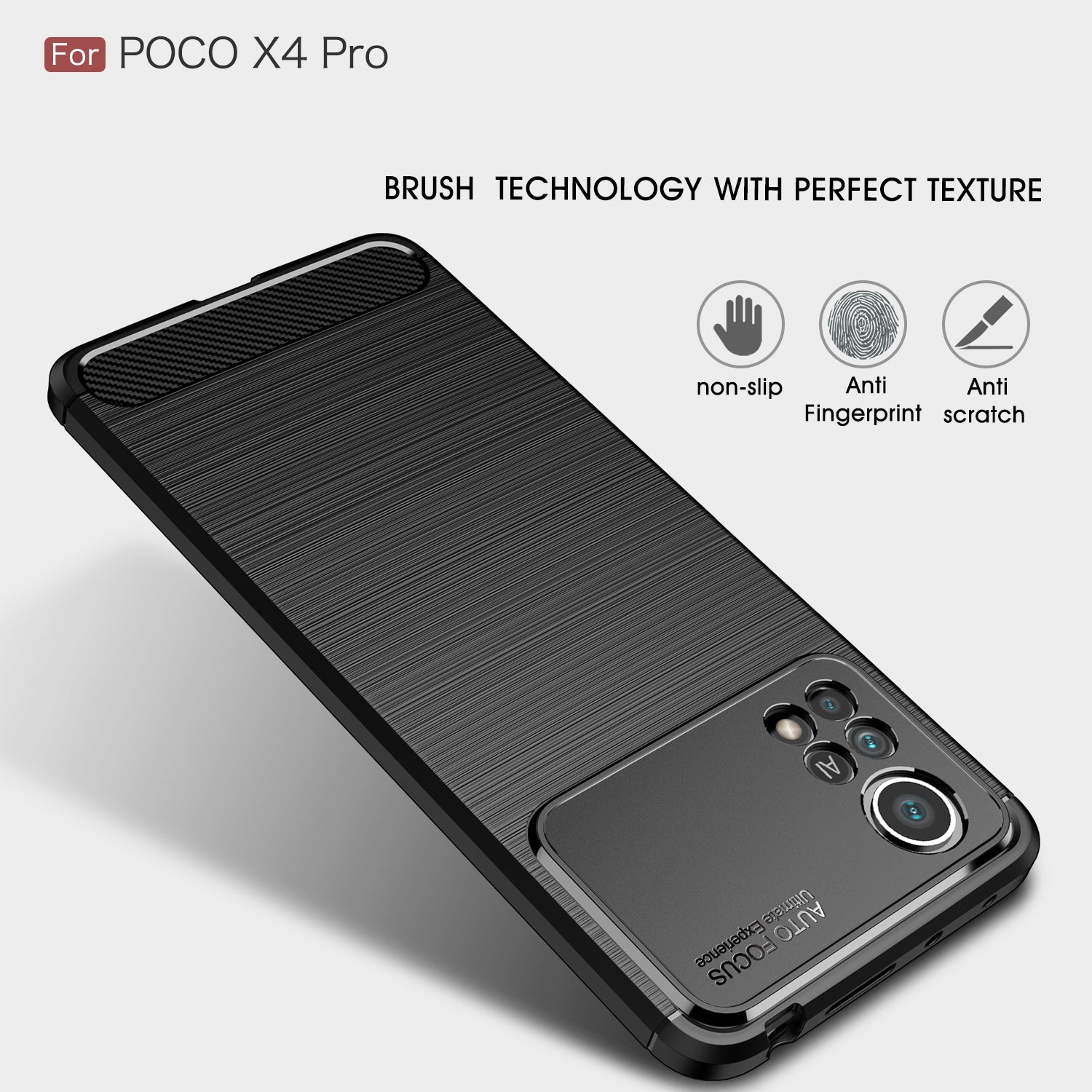 Xiaomi Poco X4 Pro 5G Carbon Fibre TPU Case Slim Shockproof Cover Navy