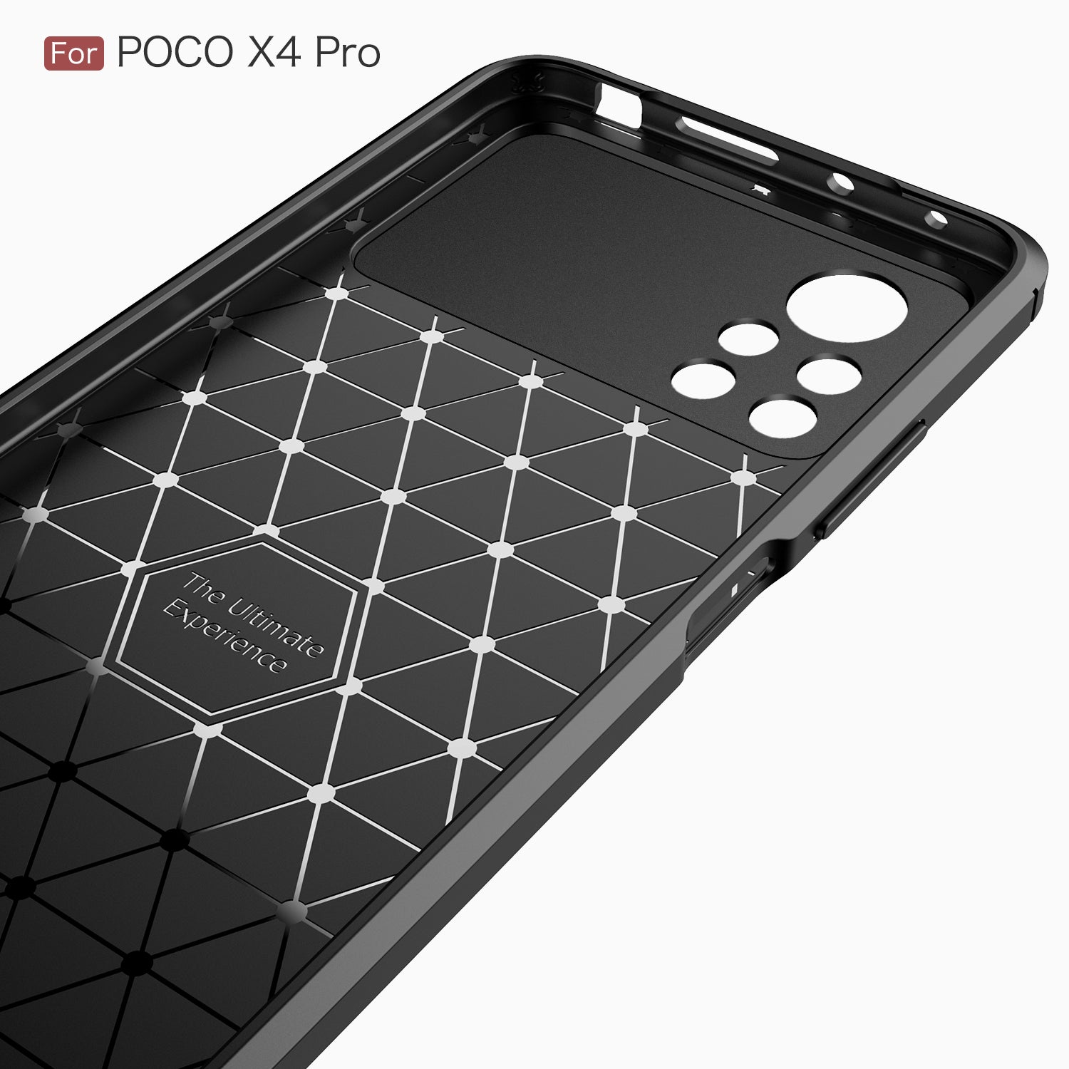 Xiaomi Poco X4 Pro 5G Carbon Fibre TPU Case Slim Shockproof Cover Black