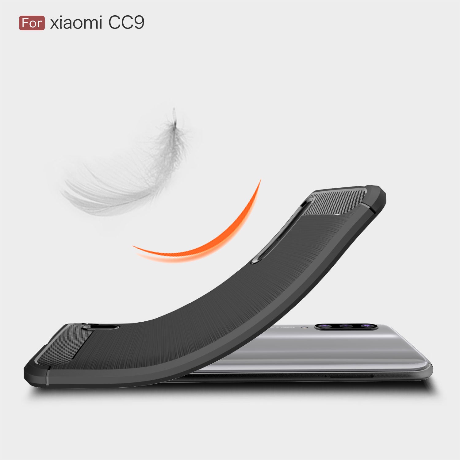 Xiaomi Mi 9Lite/A3Lite/CC9 Carbon Fibre TPU Case Slim Shockproof Cover Navy