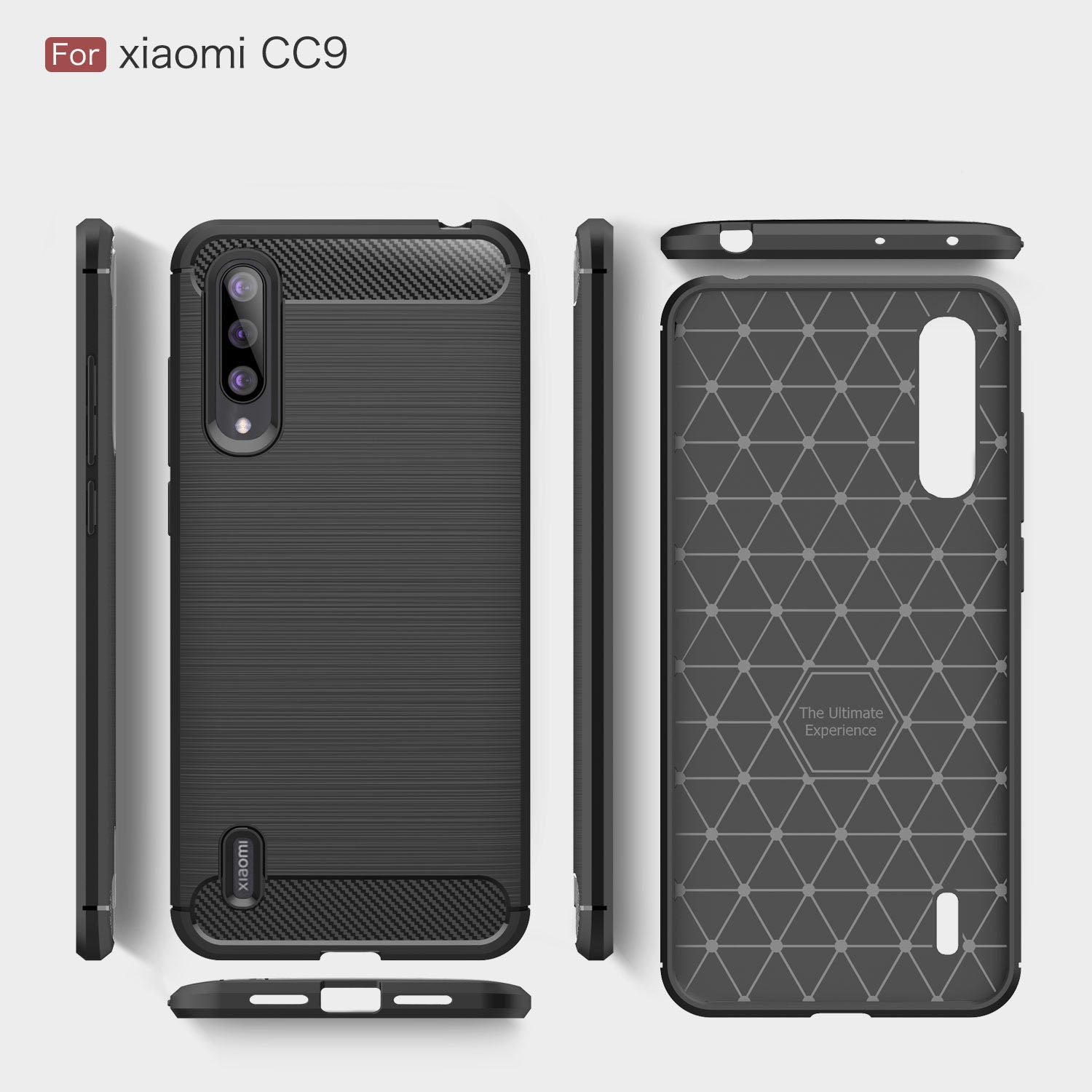Xiaomi Mi 9Lite/A3Lite/CC9 Carbon Fibre TPU Case Slim Shockproof Cover Navy
