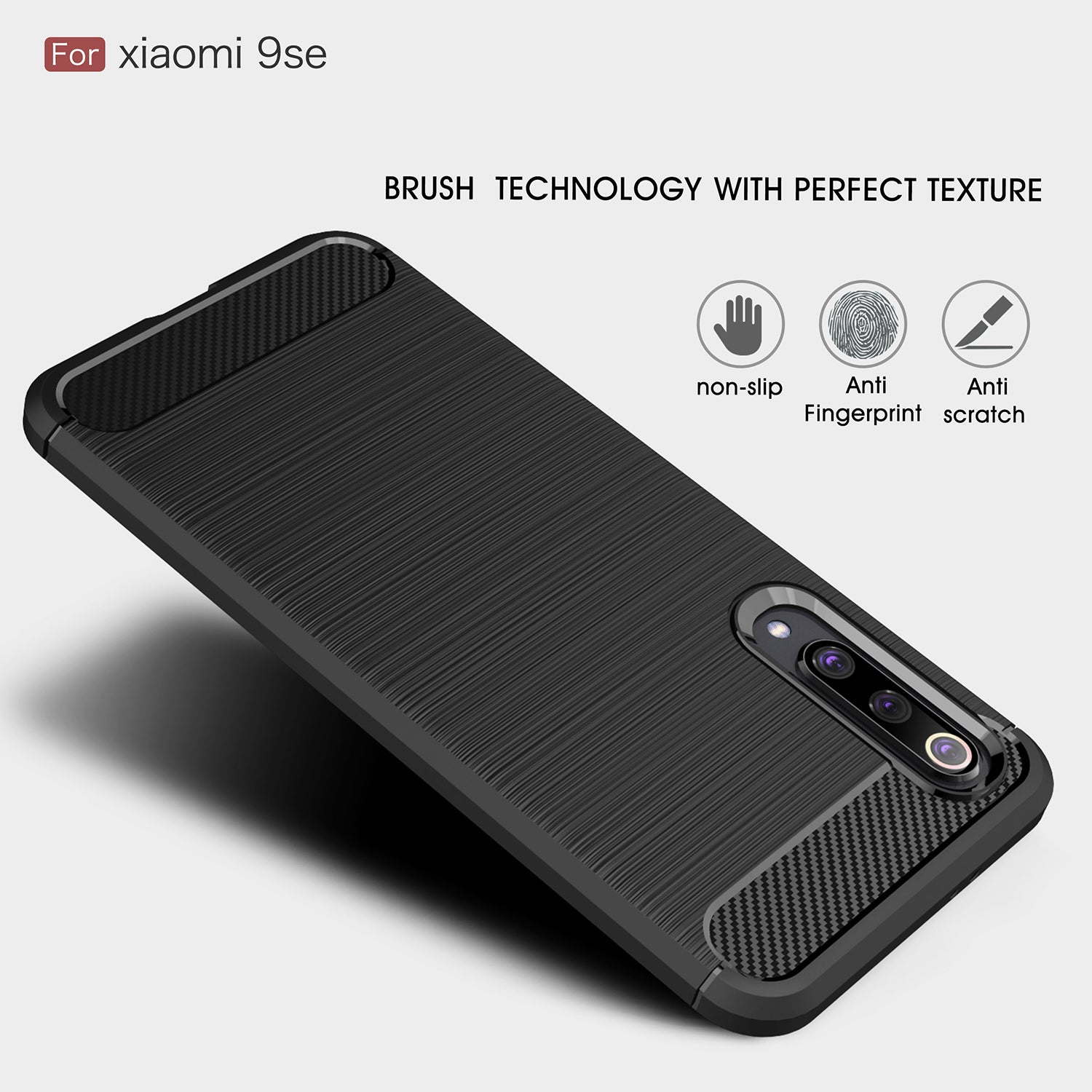 Xiaomi Mi 9 SE Carbon Fibre TPU Case Slim Shockproof Cover Navy