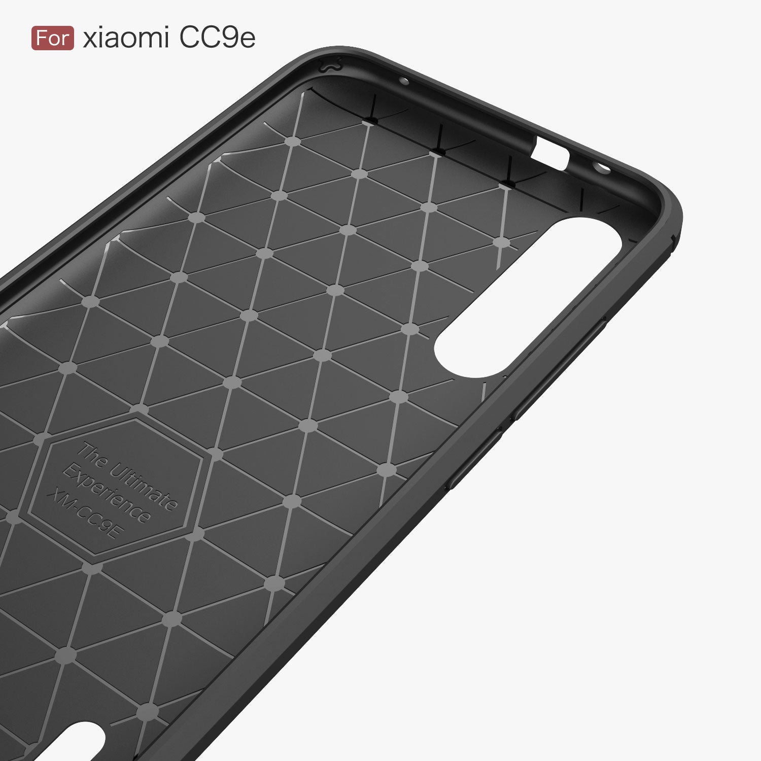 Xiaomi Mi A3 / CC9E Carbon Fibre TPU Case Slim Shockproof Cover Red