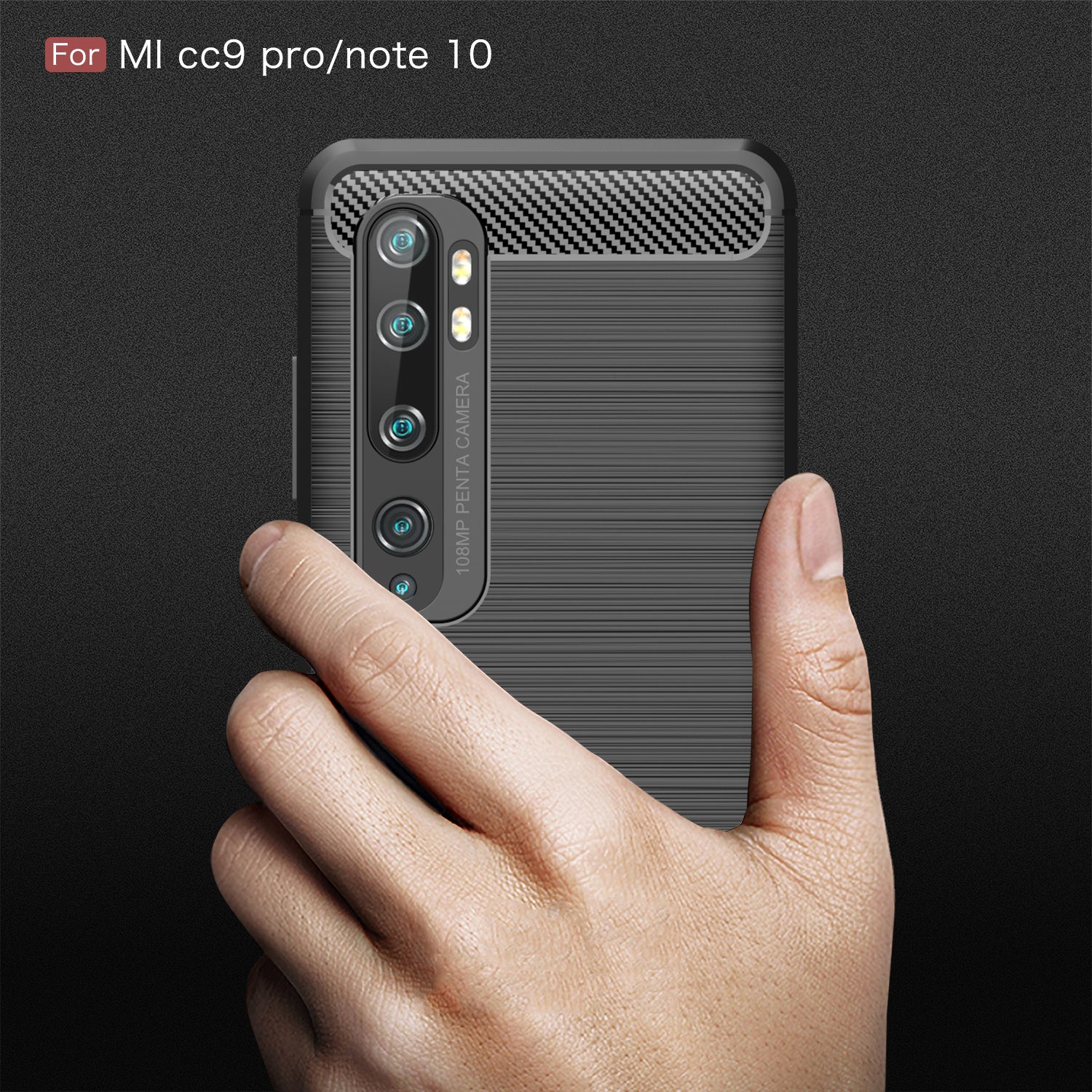 Xiaomi Mi Note 10/Note 10Pro/CC9Pro Carbon Fibre TPU Case Slim Shockproof Cover Navy
