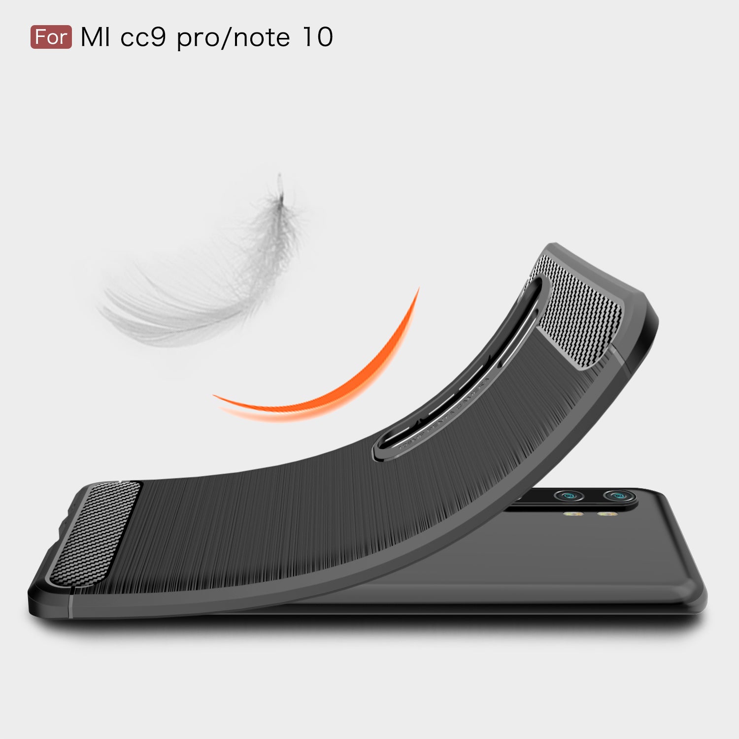 Xiaomi Mi Note 10/Note 10Pro/CC9Pro Carbon Fibre TPU Case Slim Shockproof Cover Red