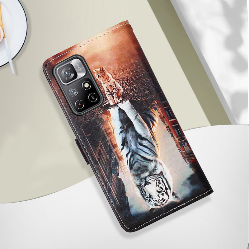 Xiaomi Poco M4 Pro 5G Case Designer PU (Cat&Tiger)