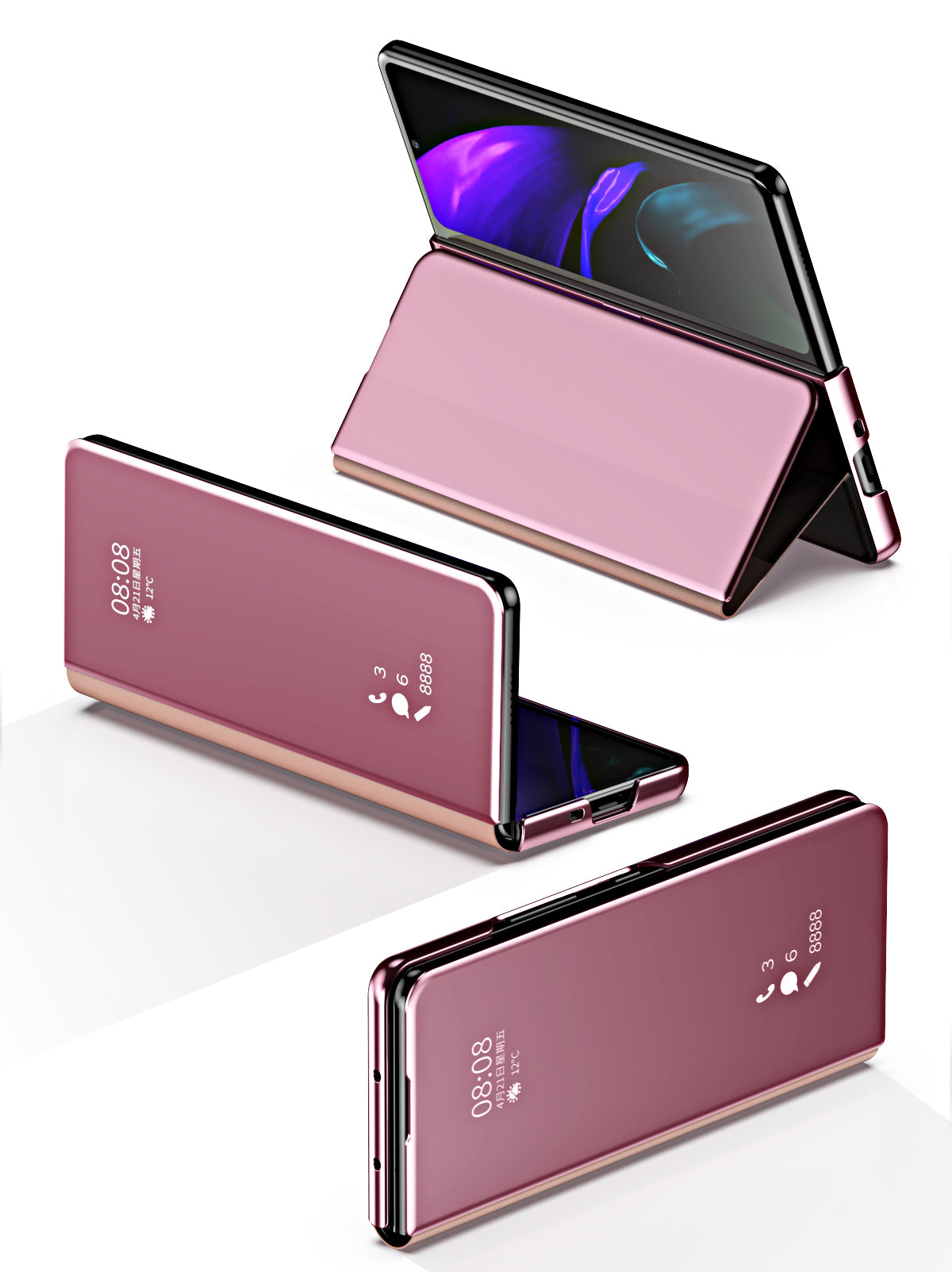 Samsung Galaxy Z Fold3 5G Mirror Folio Case (Silver)