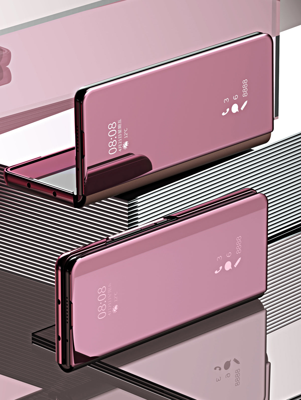 Samsung Galaxy Z Fold3 5G Mirror Folio Case (Pink)