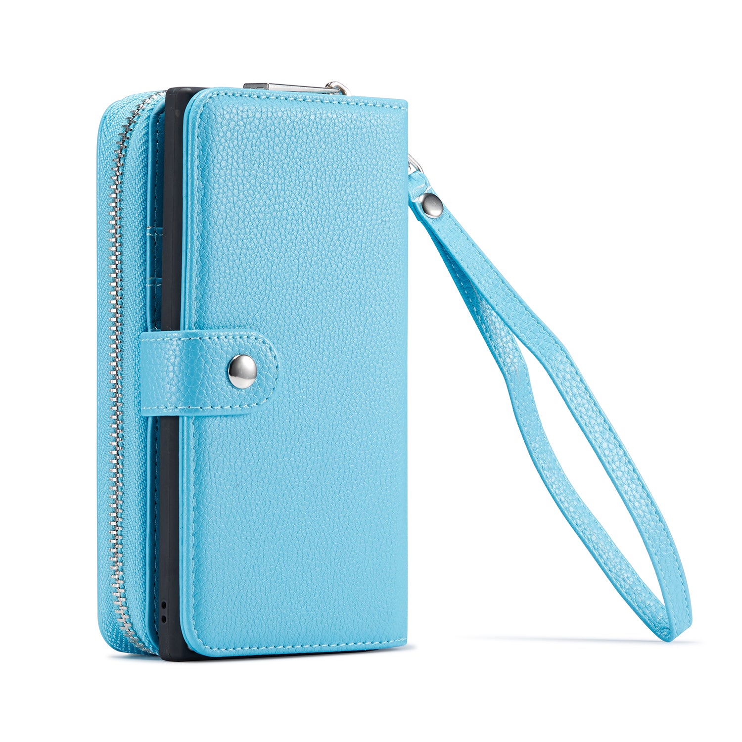 Samsung Note 10 Case Zipper Wallet (LightBlue)