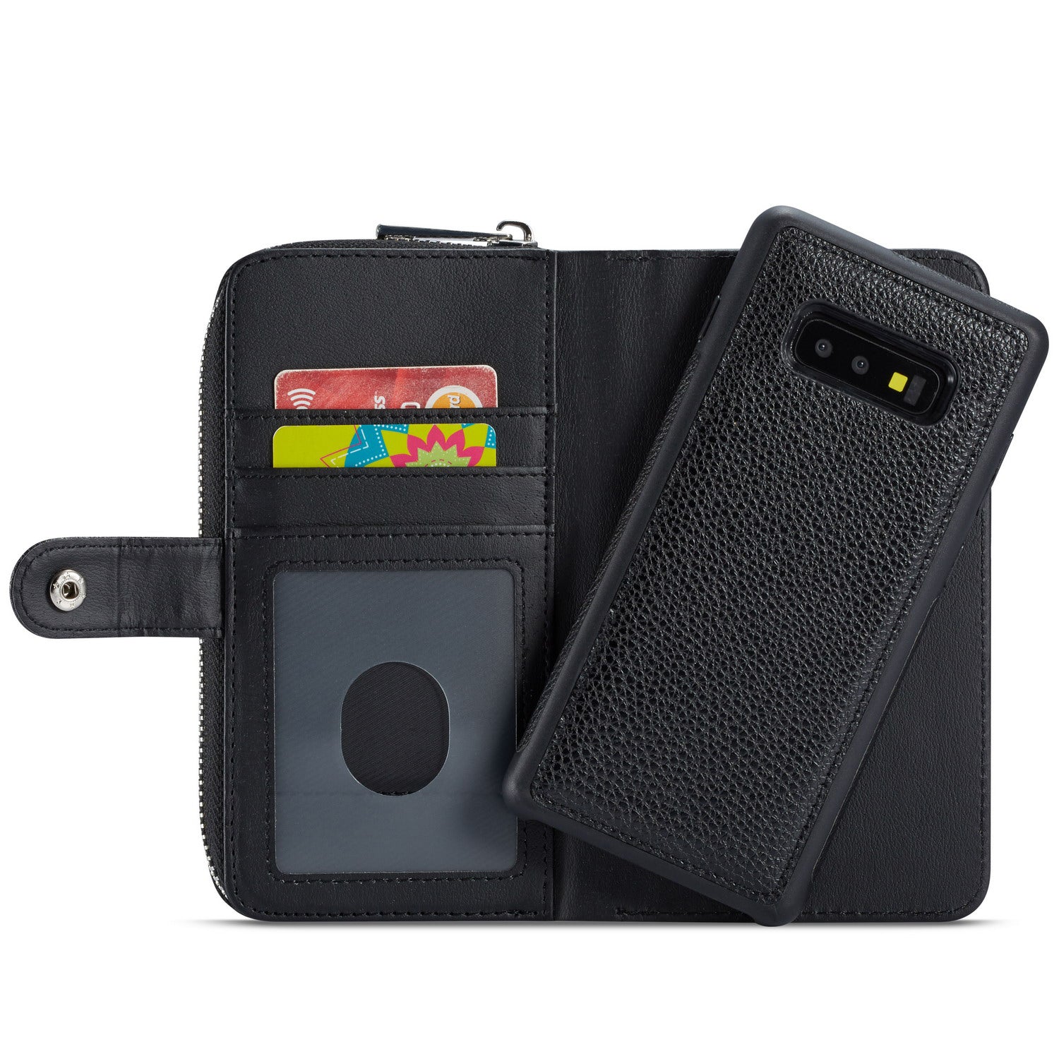 Samsung S10E Case Zipper Wallet (Black)