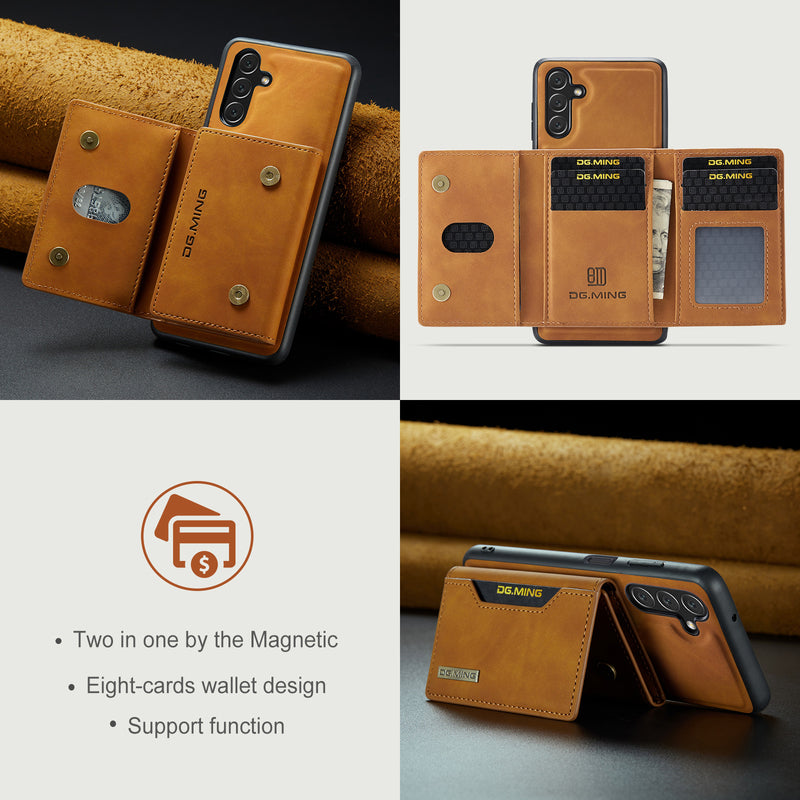 Samsung A14 5G DG.Ming Magnetic Wallet Case (Brown)