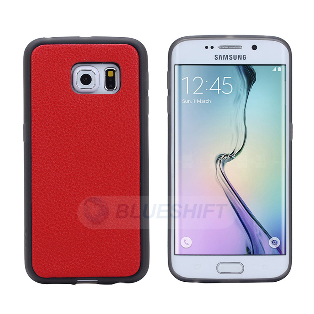 Samsung S6 Edge Case Zipper Wallet (Red)