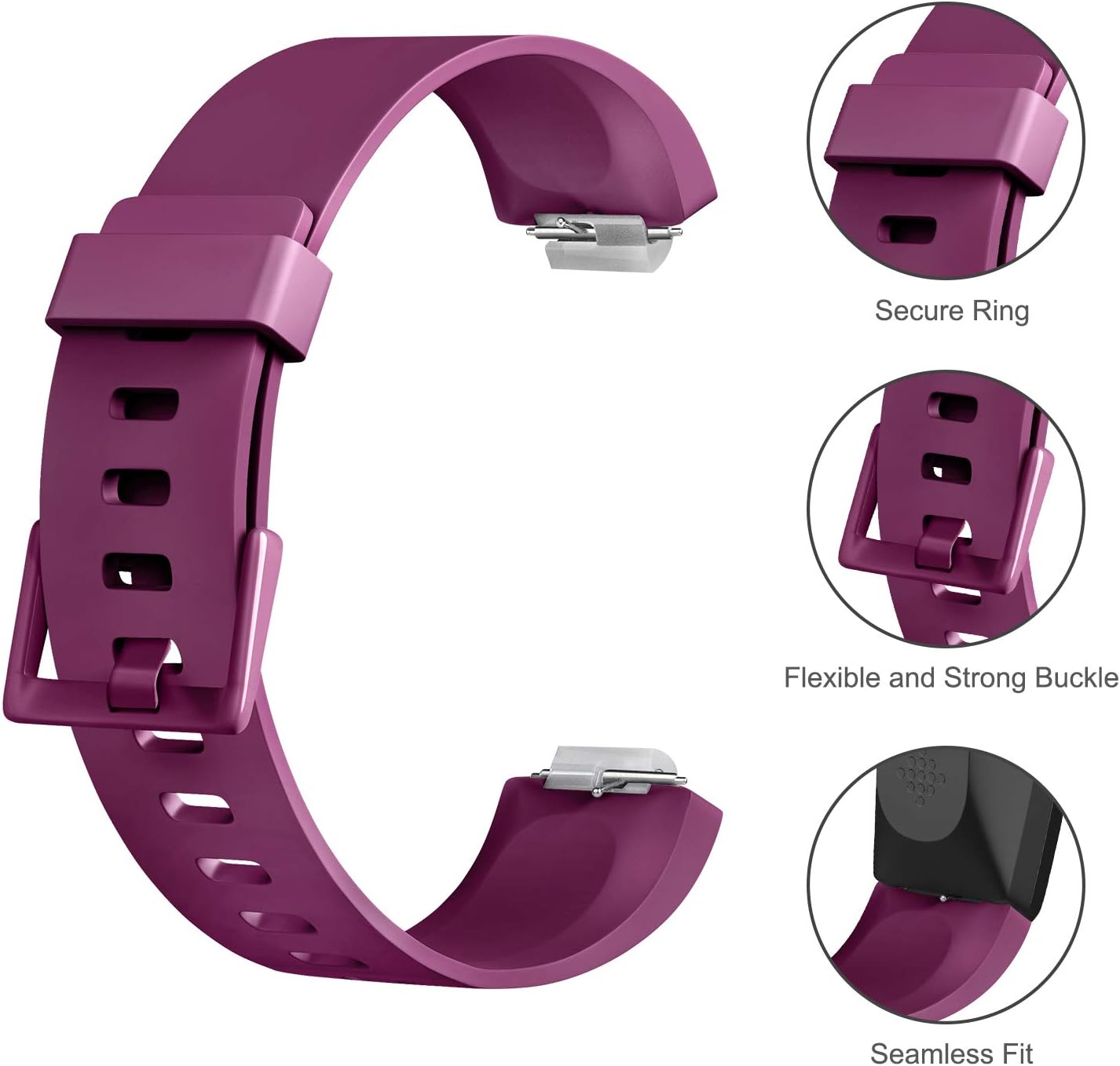 Fitbit Inspire Strap Sport Silicone (Maroon)
