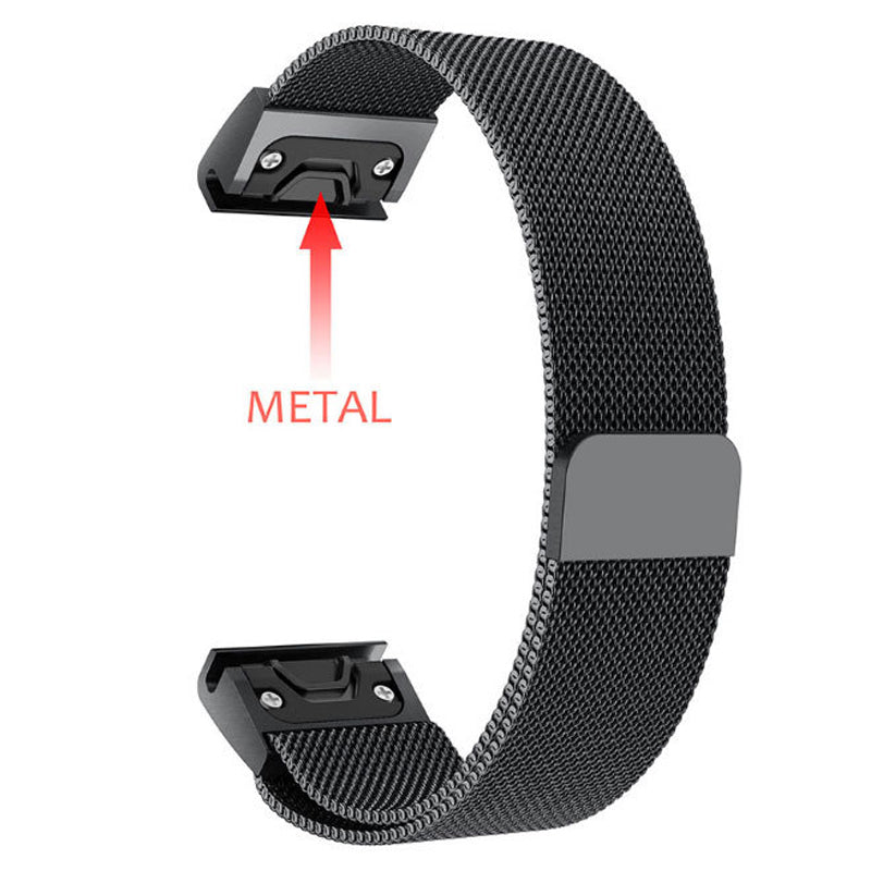 Garmin fenix 7X Strap Milanese Loop (Black)