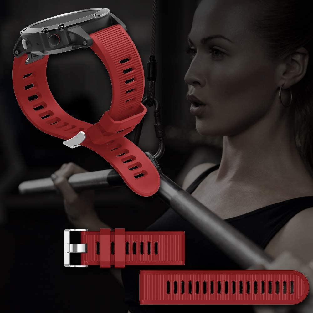 Garmin fenix 7X Silicone Strap (Red)