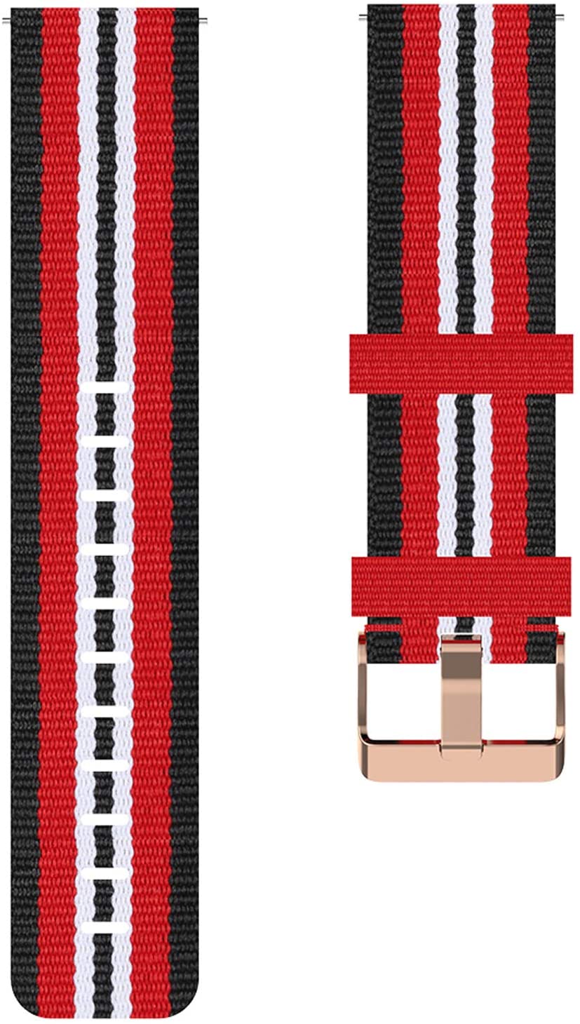 Garmin Venu 2 Plus Nylon Strap (Black/Red)