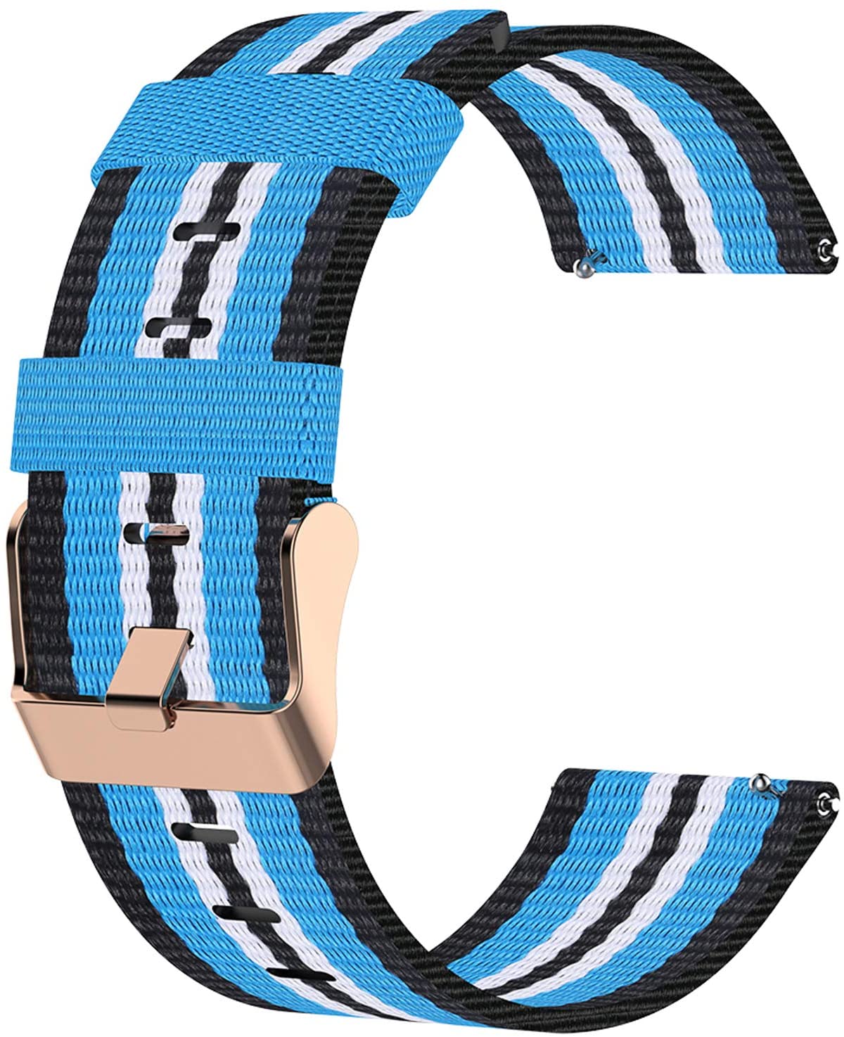 Garmin Venu 2 Plus Nylon Strap (Black/LightBlue)