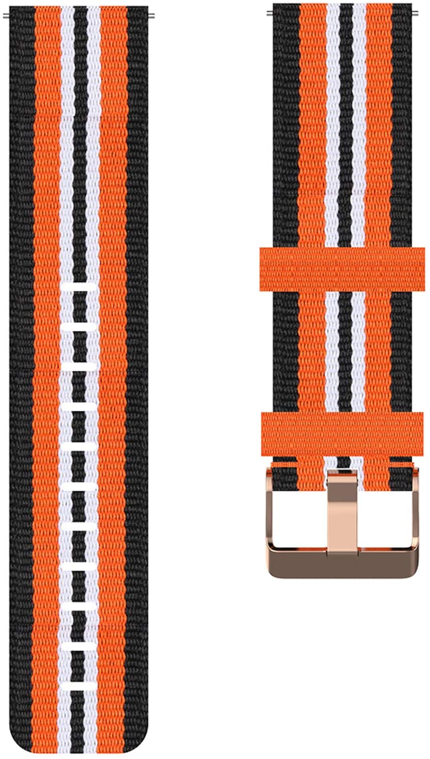 Garmin Venu 2 Plus Nylon Strap (Black/Orange)